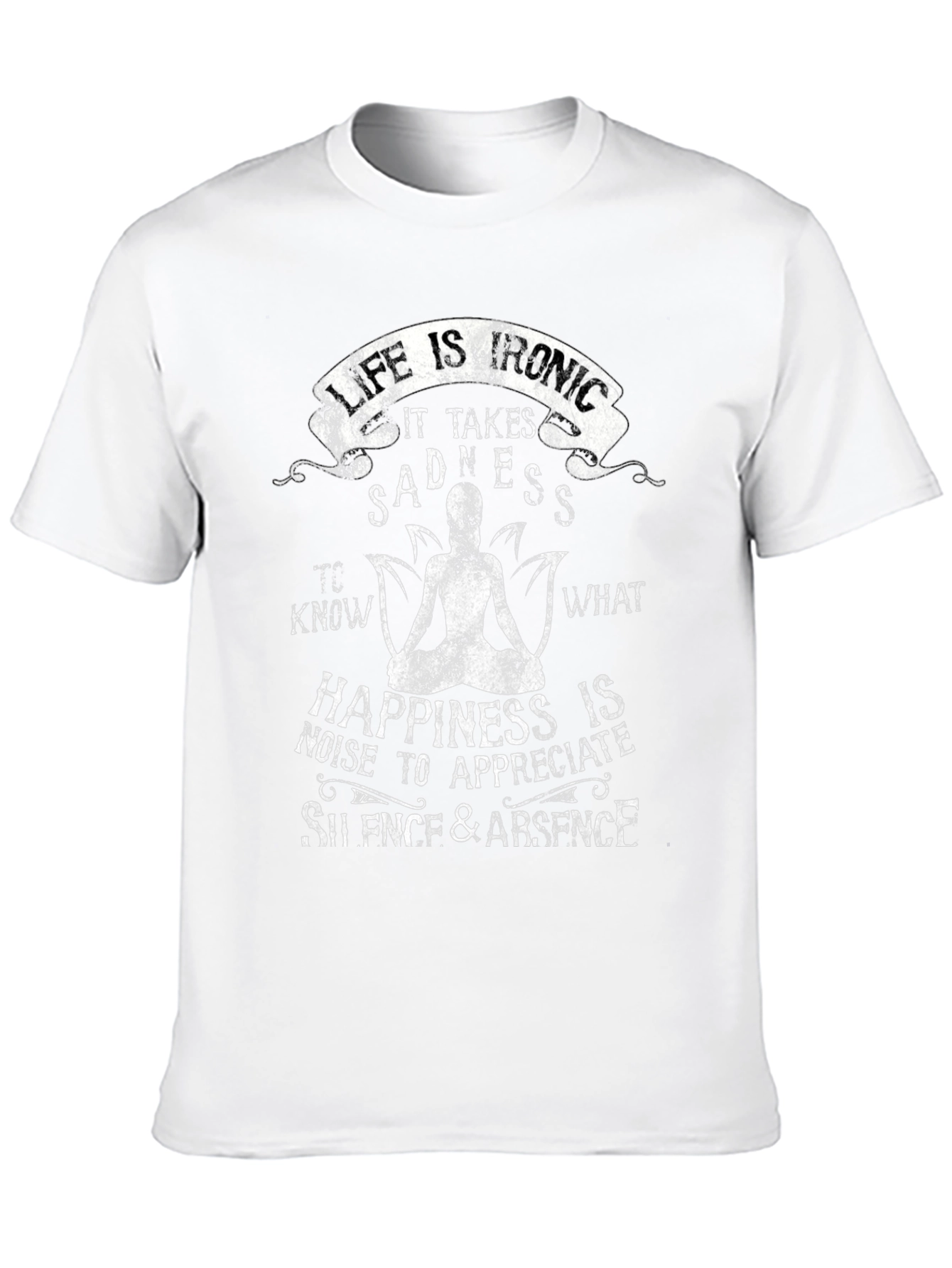 Black Life Is Ironic Graphic T-Shirt view 10