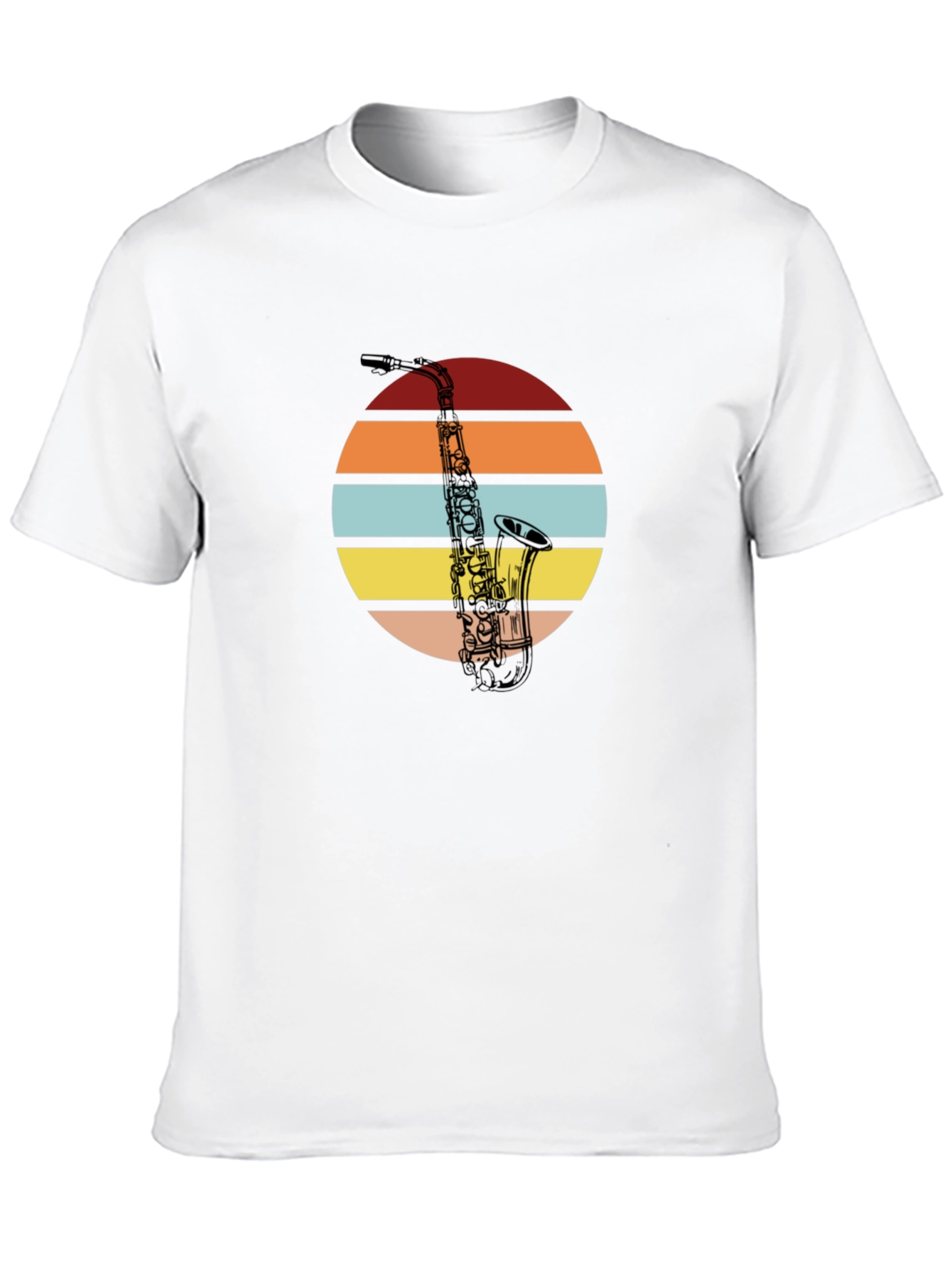 Black Saxophone Sunset Graphic Tee - Vintage Style view 10