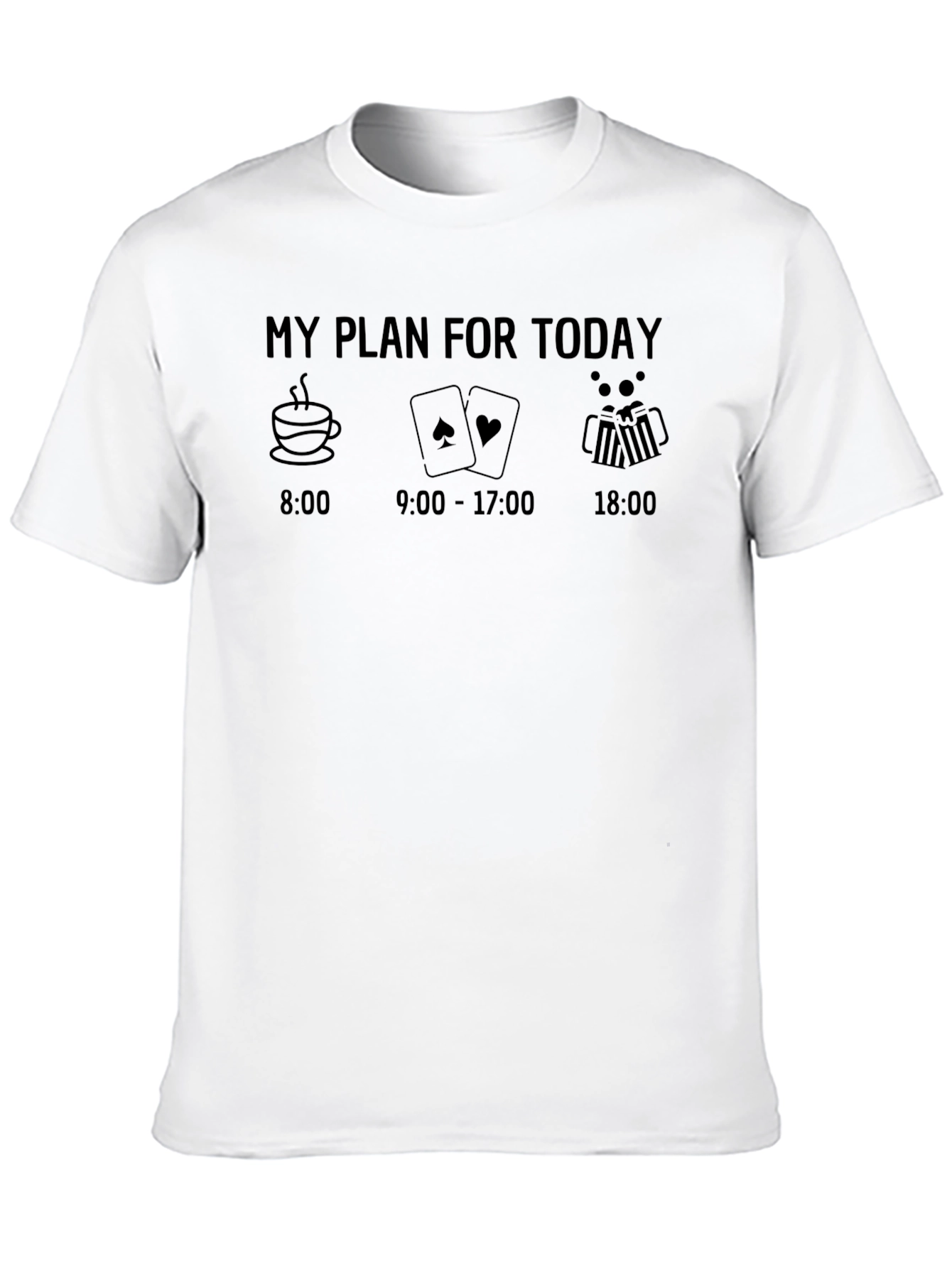 Black My Plan Today T-Shirt: Coffee, Cards, and Beer view 10