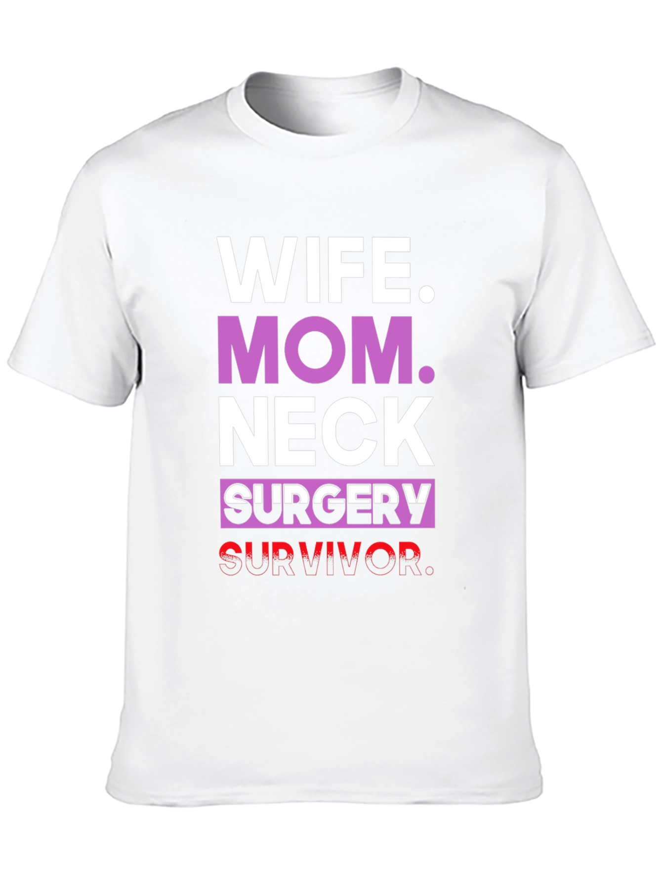 Black Wife Mom Neck Surgery Survivor Graphic Tee view 10