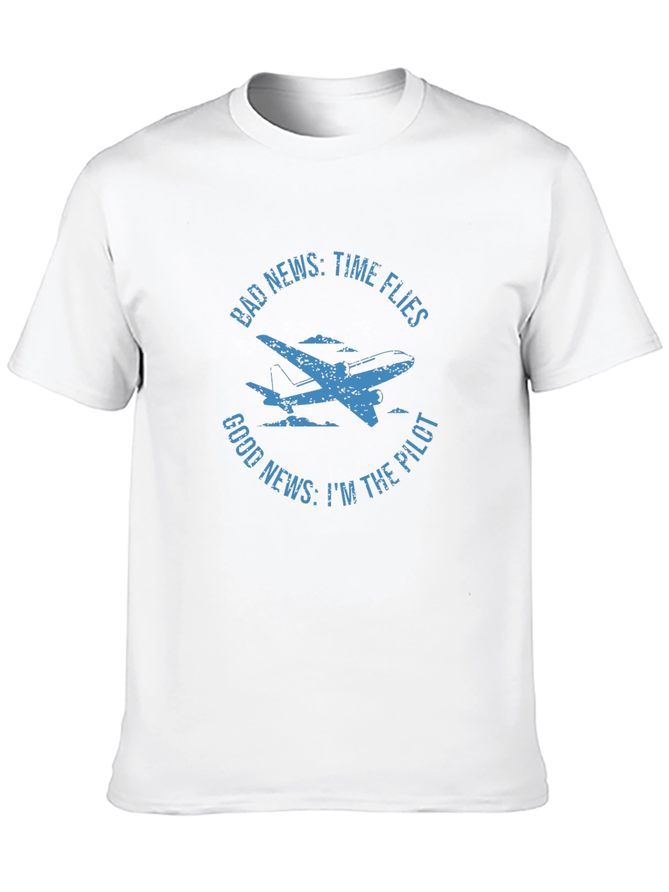Black Funny Pilot T-Shirt - Time Flies Aviation Tee view 10