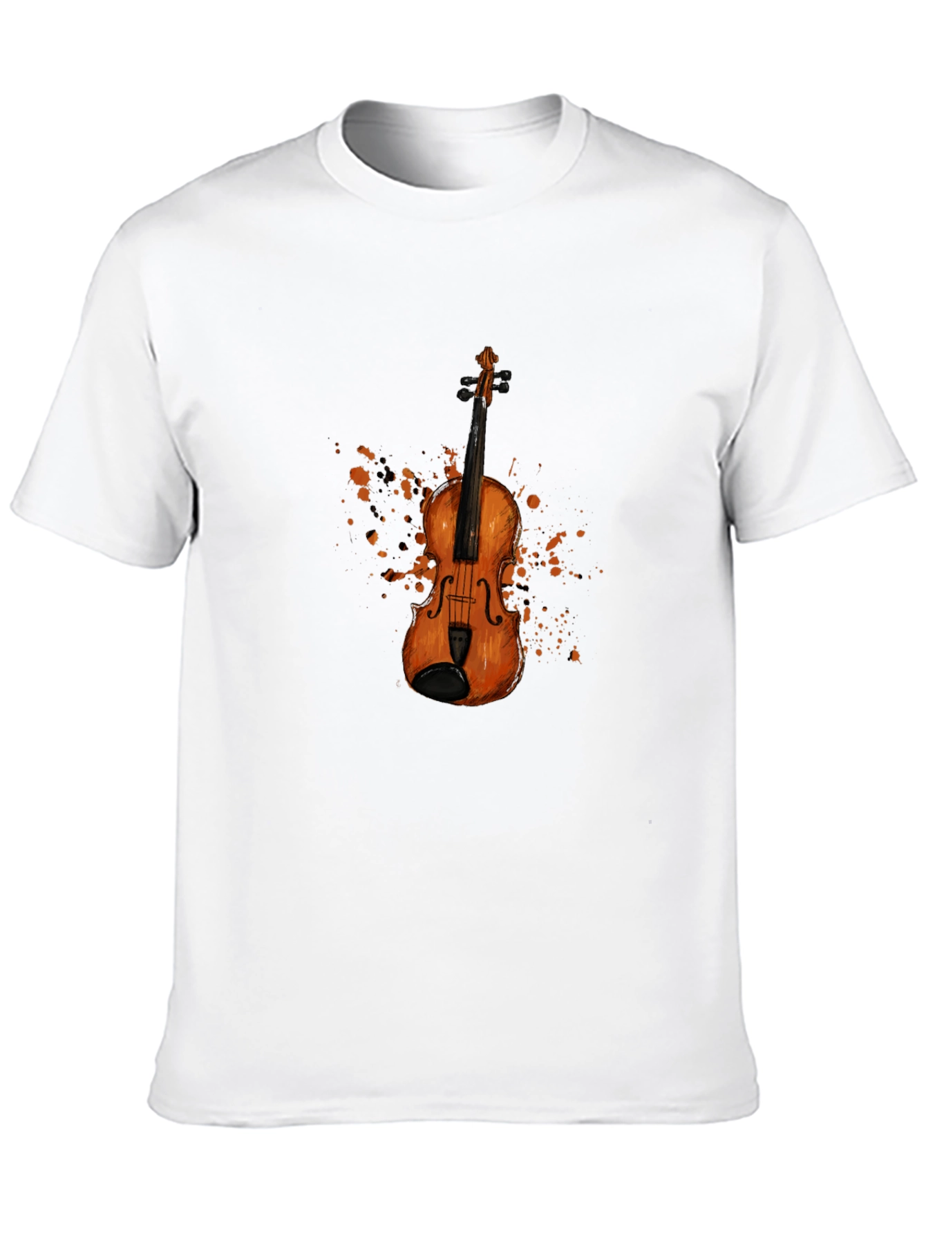 Black Violin Graphic Print Black T-Shirt view 10