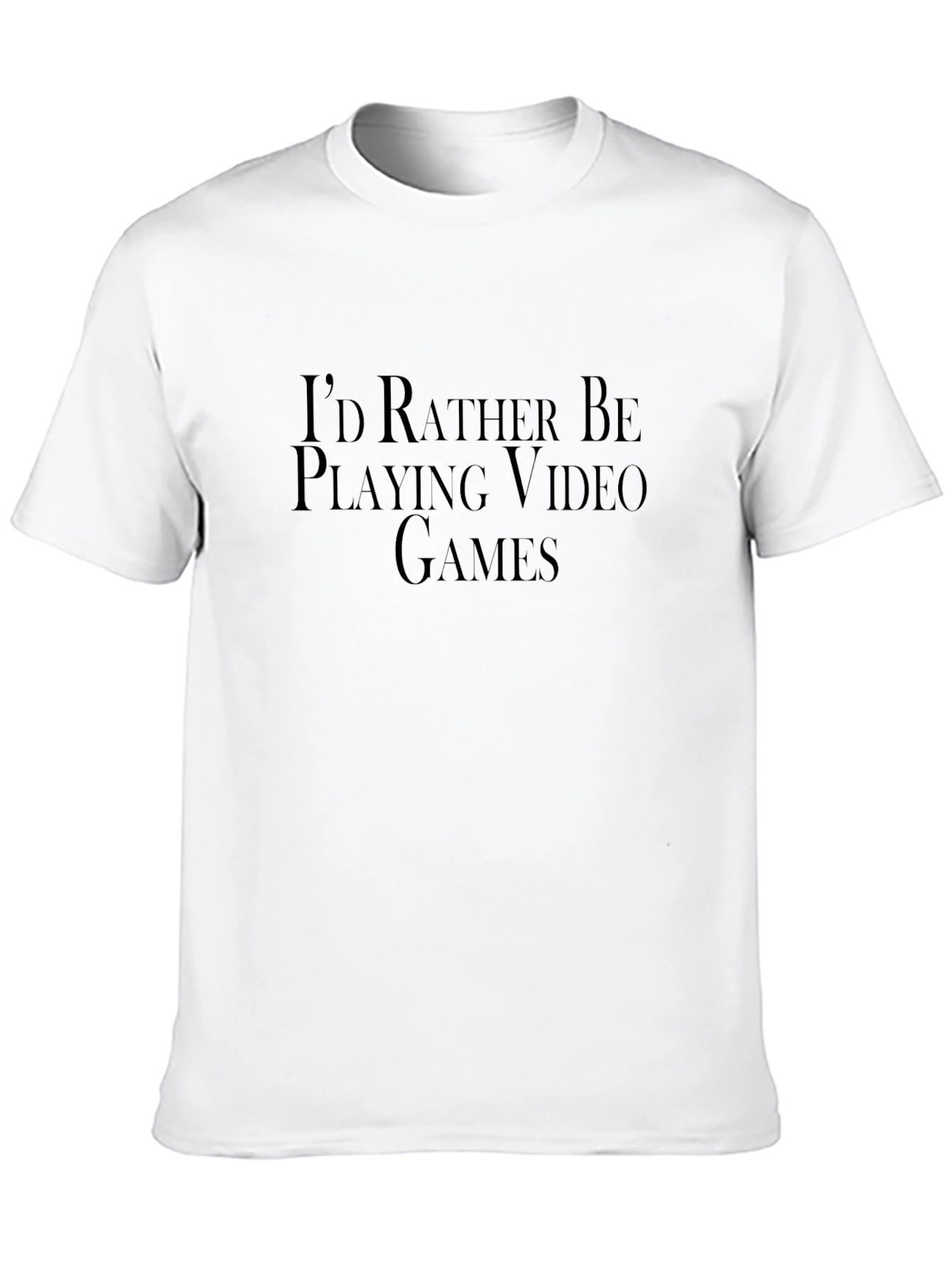 Black I'd Rather Be Playing Video Games Black T-Shirt view 10