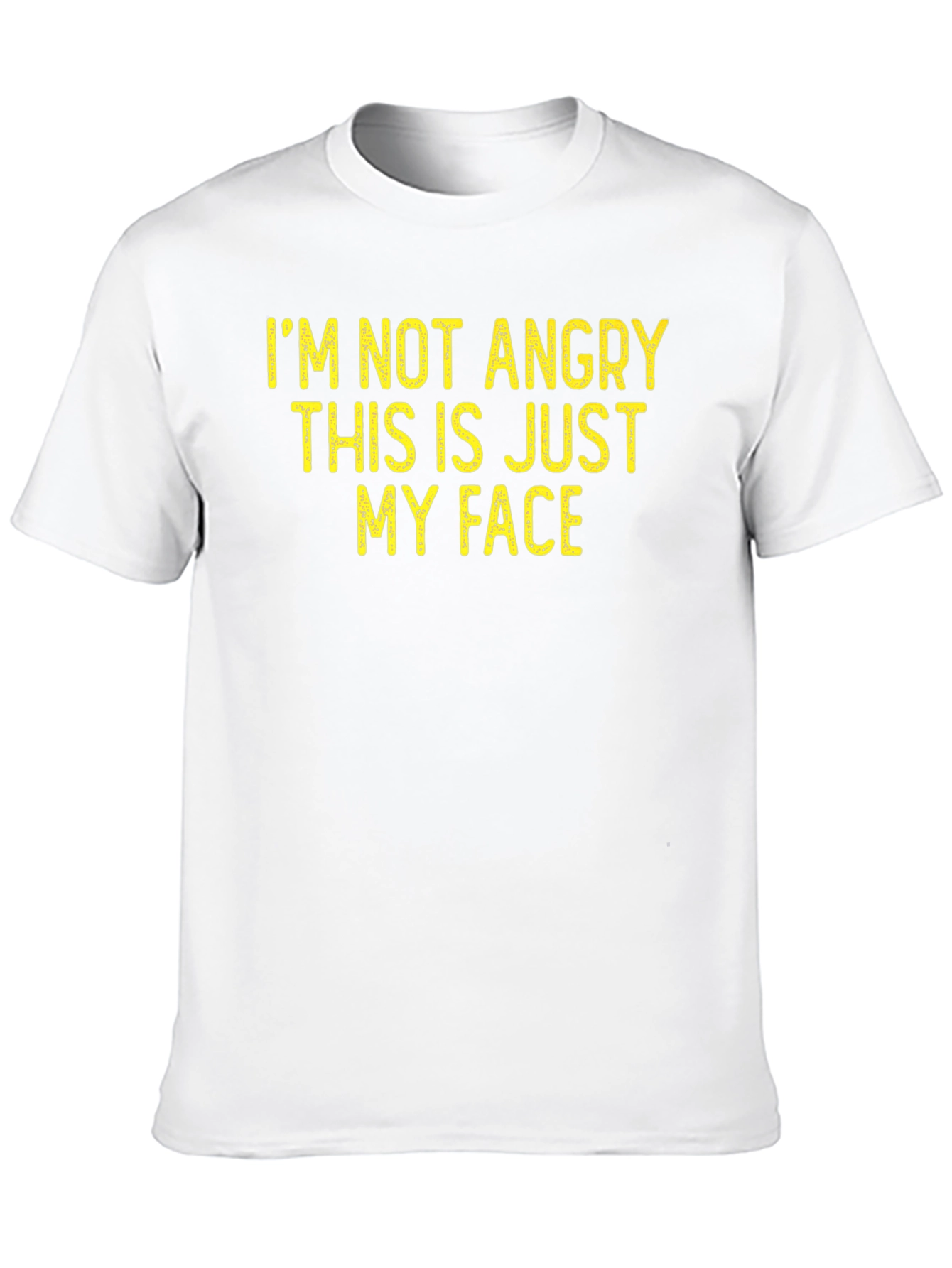 Black Funny Slogan Tee - I'm Not Angry, This is Just My Face! view 10