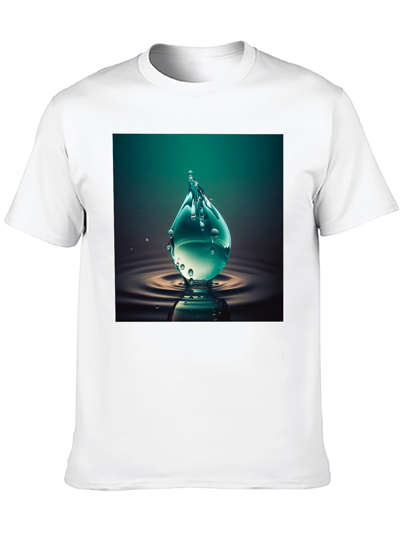 Black Water Drop Graphic Tee - Cool Black T-Shirt view 10