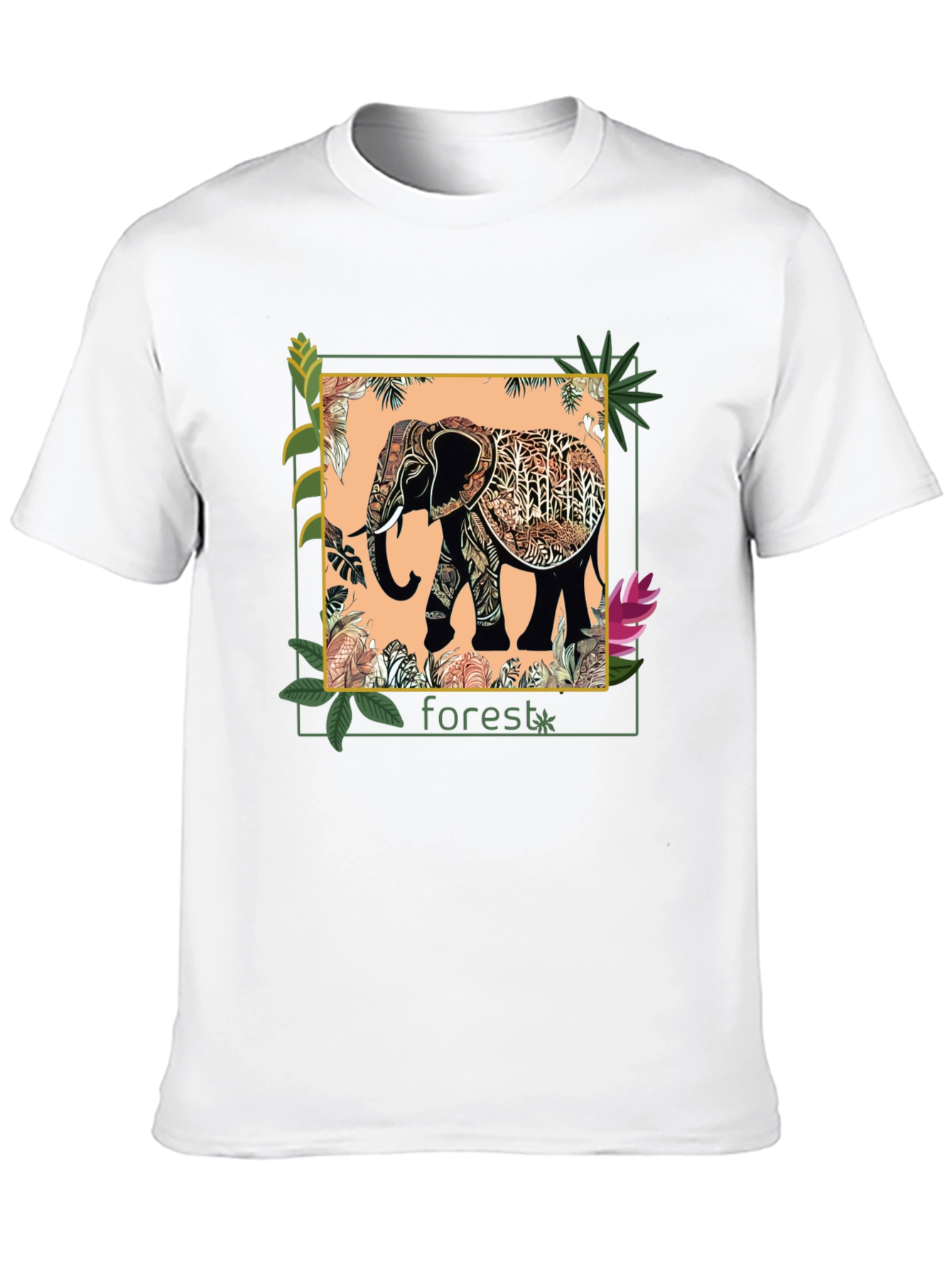 Black Elephant Forest Graphic Tee - Black view 10