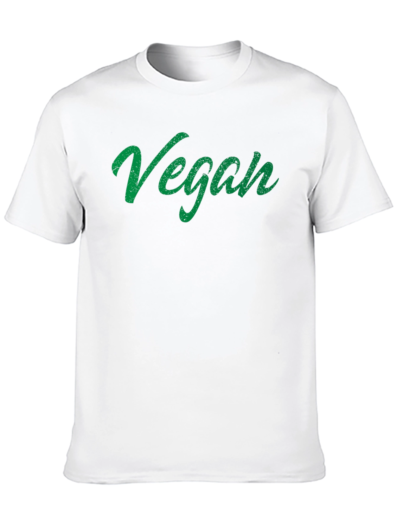 Black Vegan T-Shirt -  Green Lettering Black Tee view 10