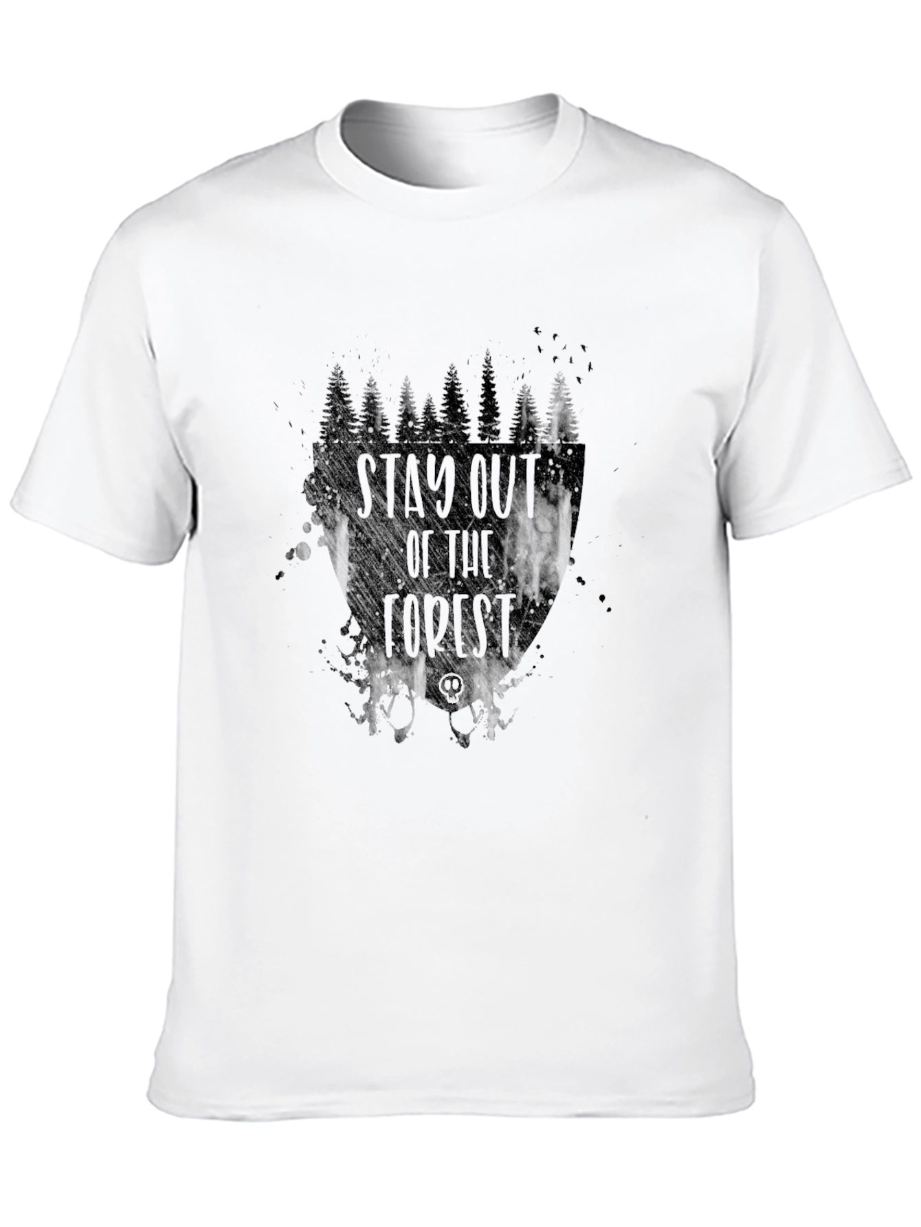 Black Stay Out Of The Forest Graphic Tee view 10