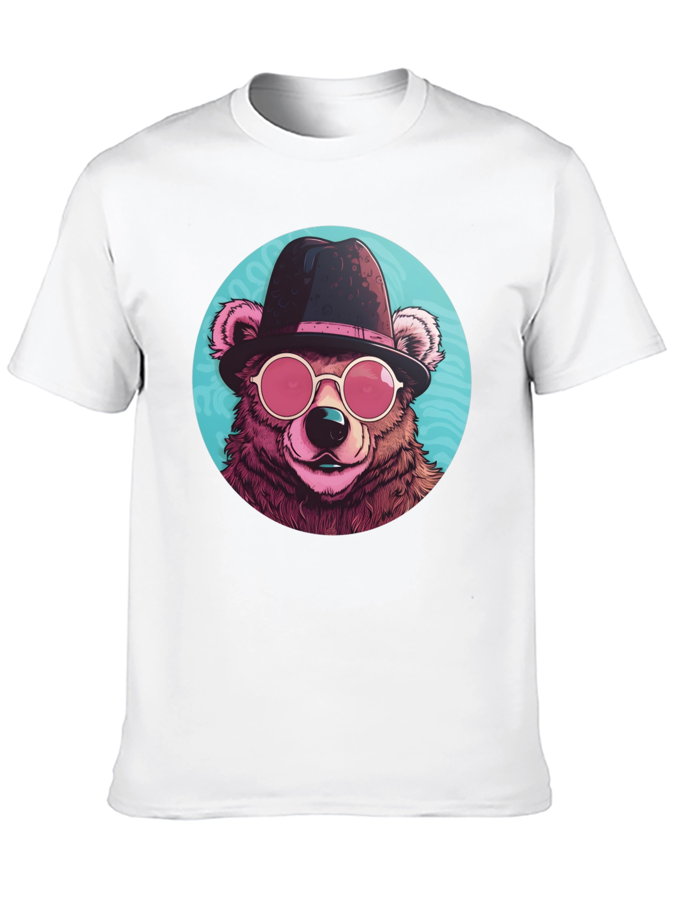 Black Cool Bear Graphic Tee - Stylish Animal Print T-Shirt view 10