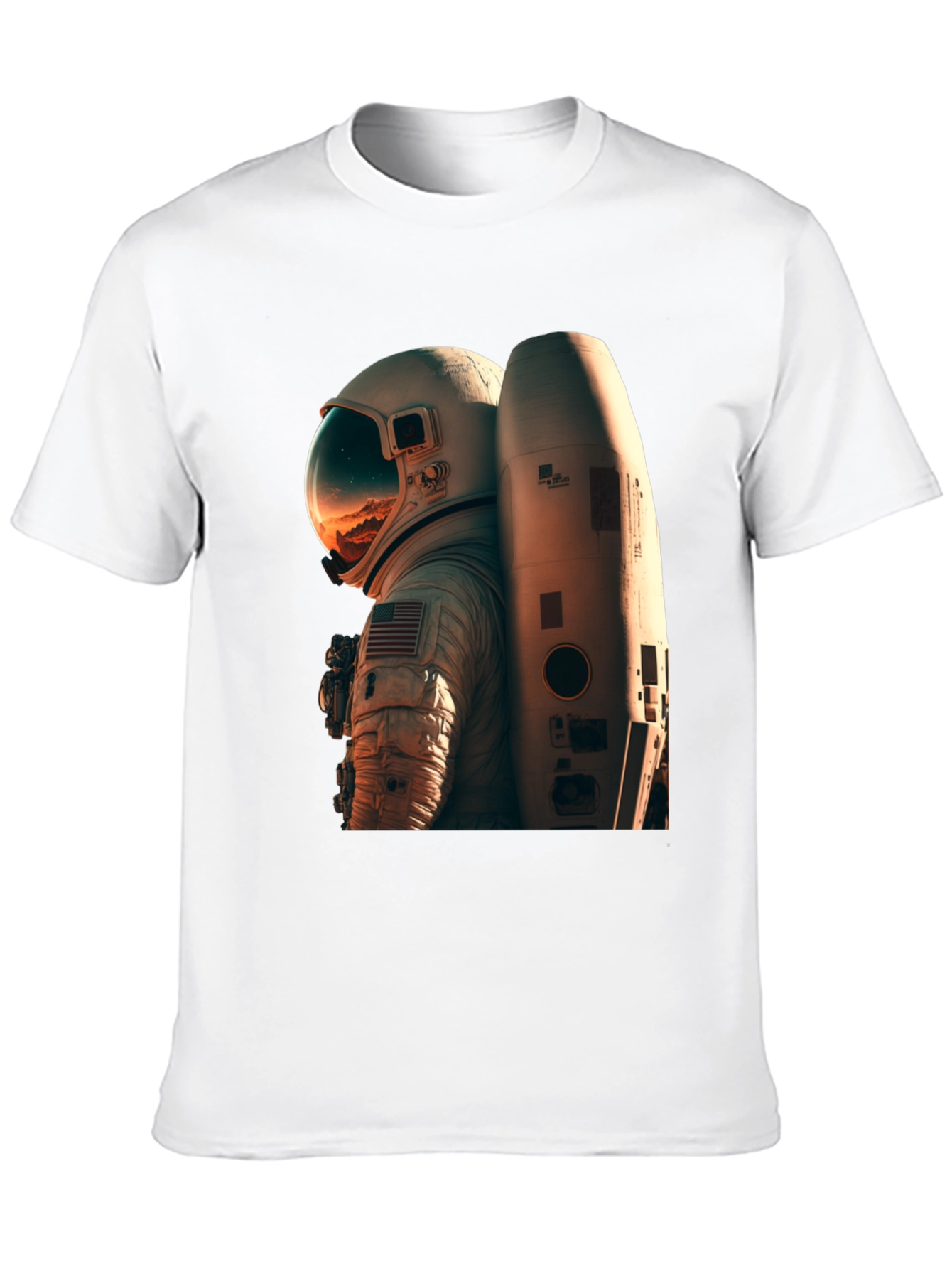 Black Astronaut Graphic Tee - Black Unisex T-Shirt view 10