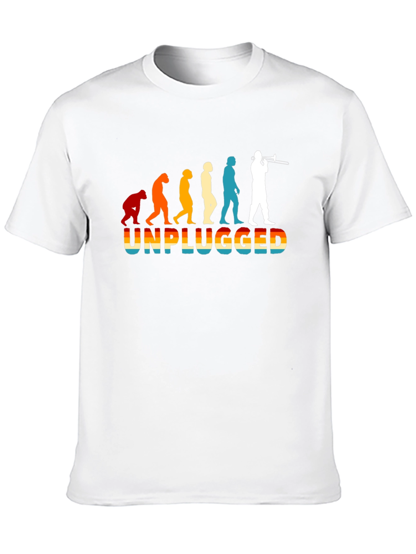 Black Unplugged Evolution T-Shirt - Music Trombone Player view 10