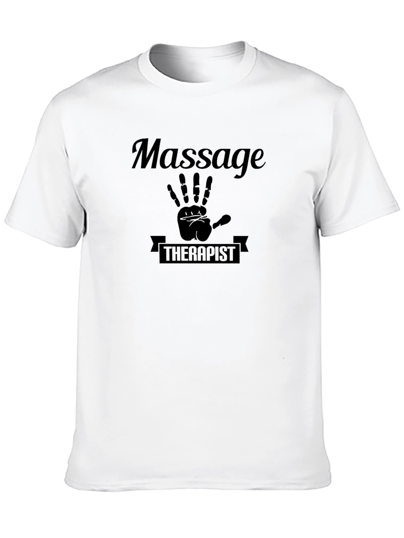 Black Massage Therapist Graphic T-Shirt - Unisex view 10