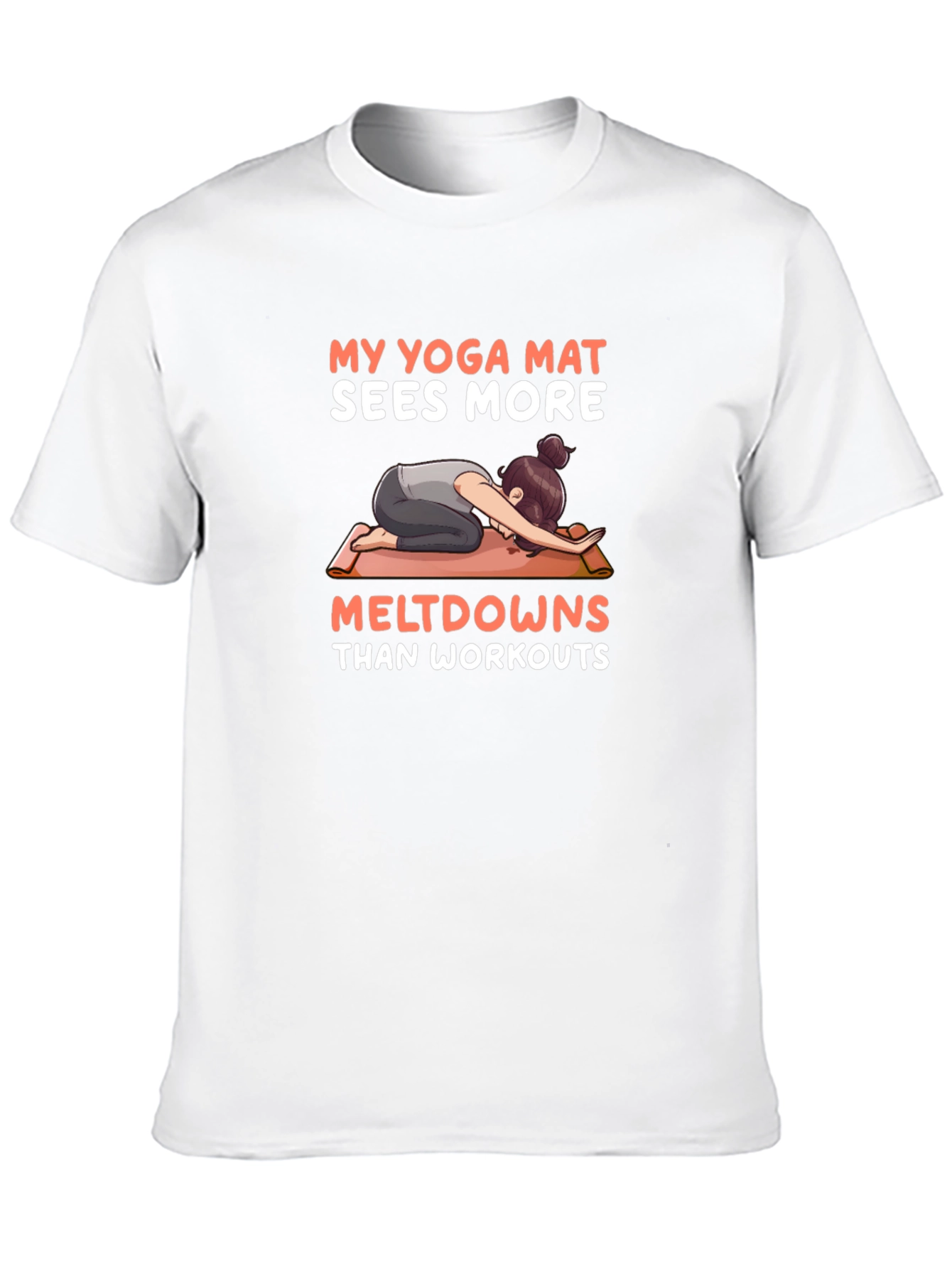 Black Yoga Mat Meltdown T-Shirt view 10