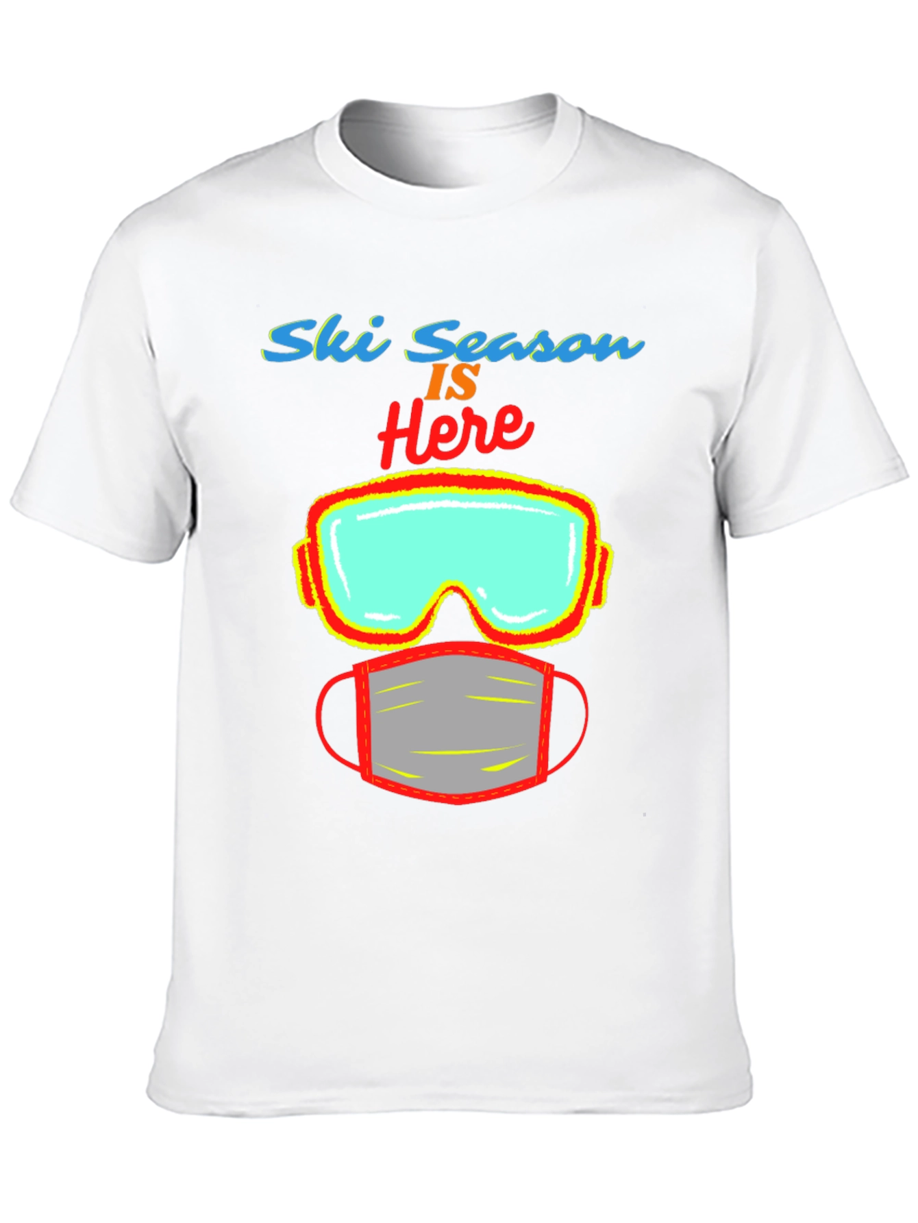 Black Ski Season Mask T-Shirt view 10