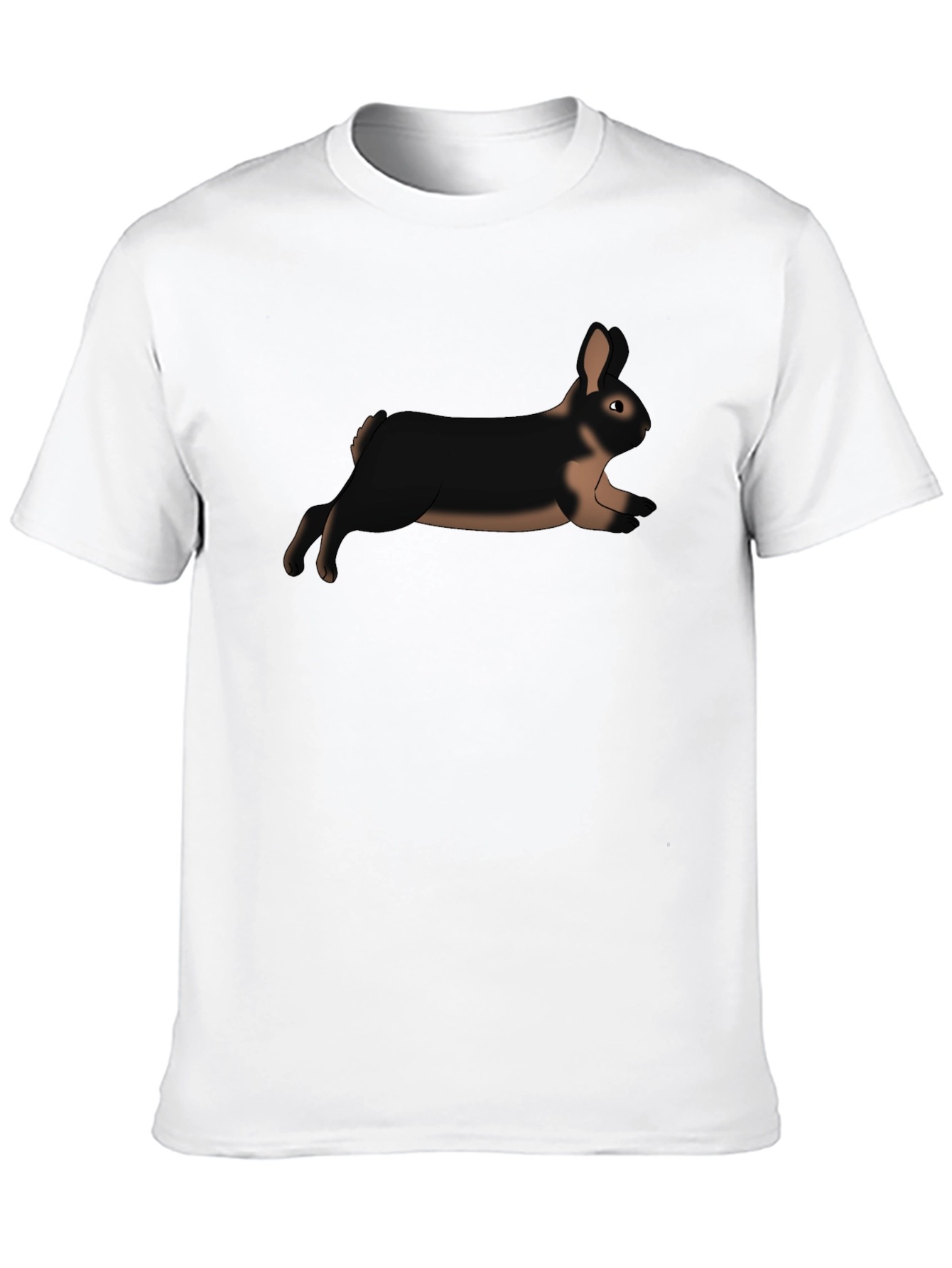 Black Rabbit Graphic Tee - Black Cotton T-Shirt view 10