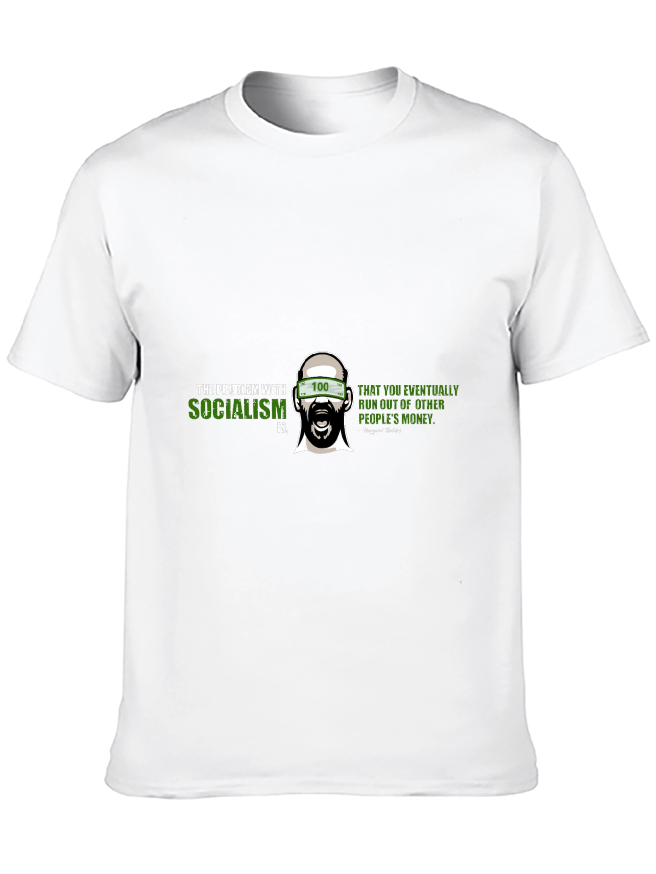 Black Socialism Problem T-Shirt - Run Out of Other People's Money view 10