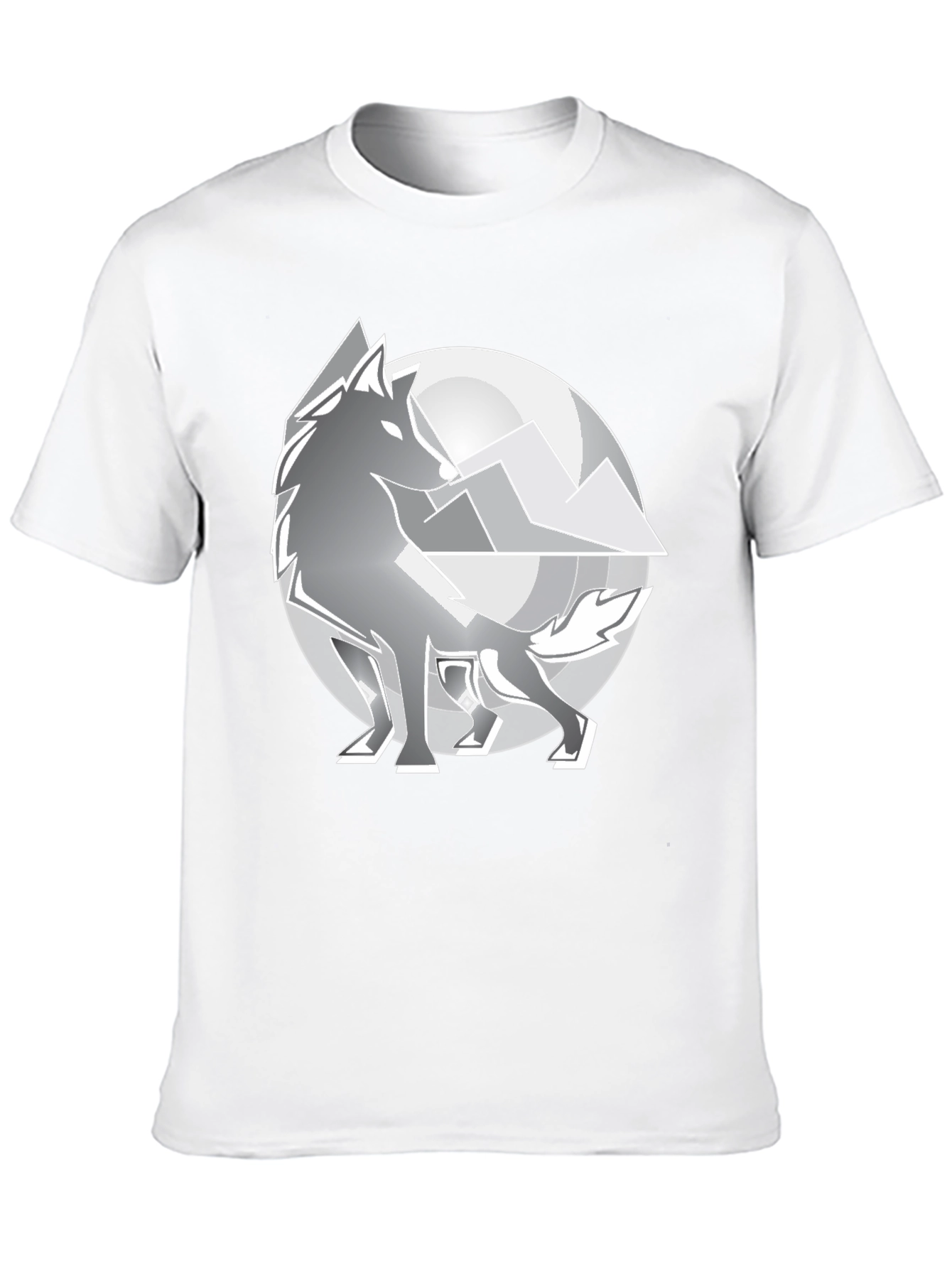 Black Wolf Moon Graphic T-Shirt - Cool Men's Black Tee view 10