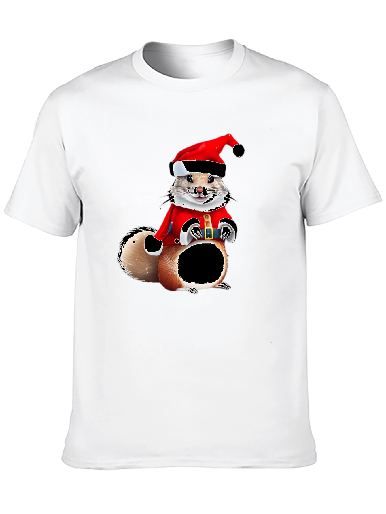 Black Festive Squirrel Graphic Tee view 10