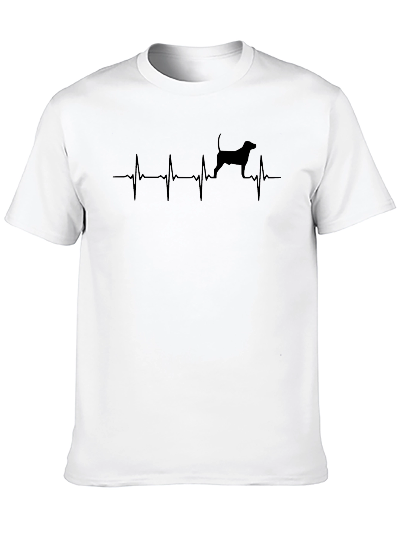 Dog Heartbeat T-Shirt - Black Graphic Tee - 10