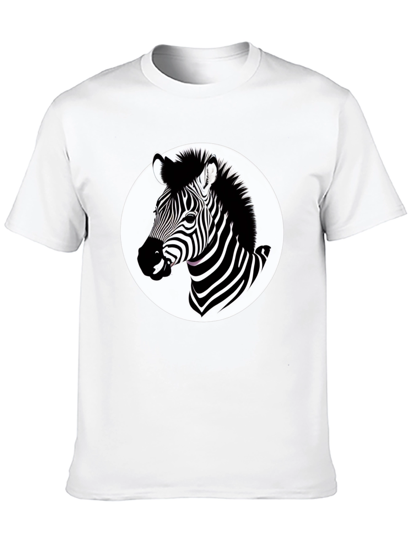 Black Zebra Graphic T-Shirt - Black Cotton Blend Tee view 10