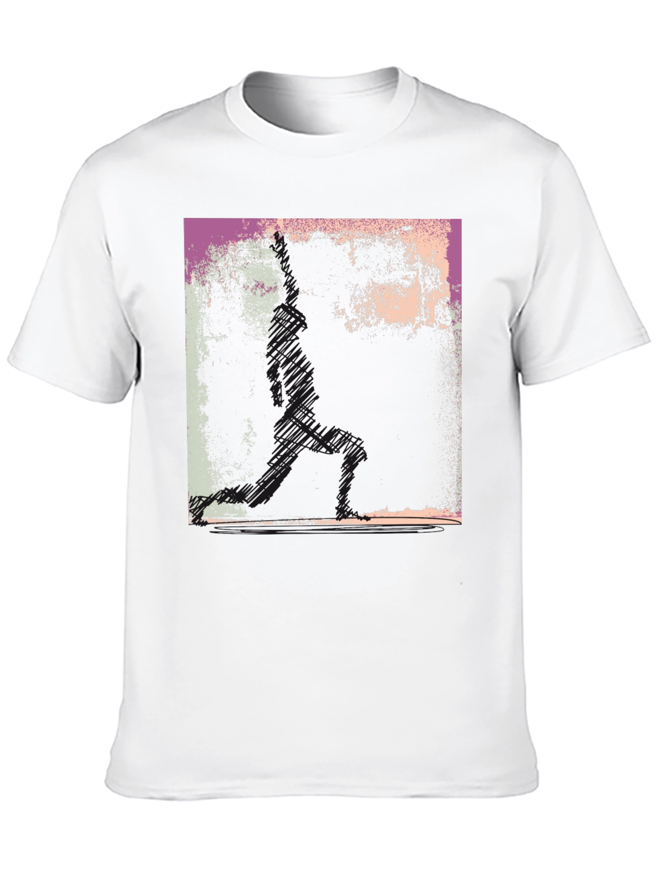 Black Abstract Graphic Print Black T-Shirt view 10