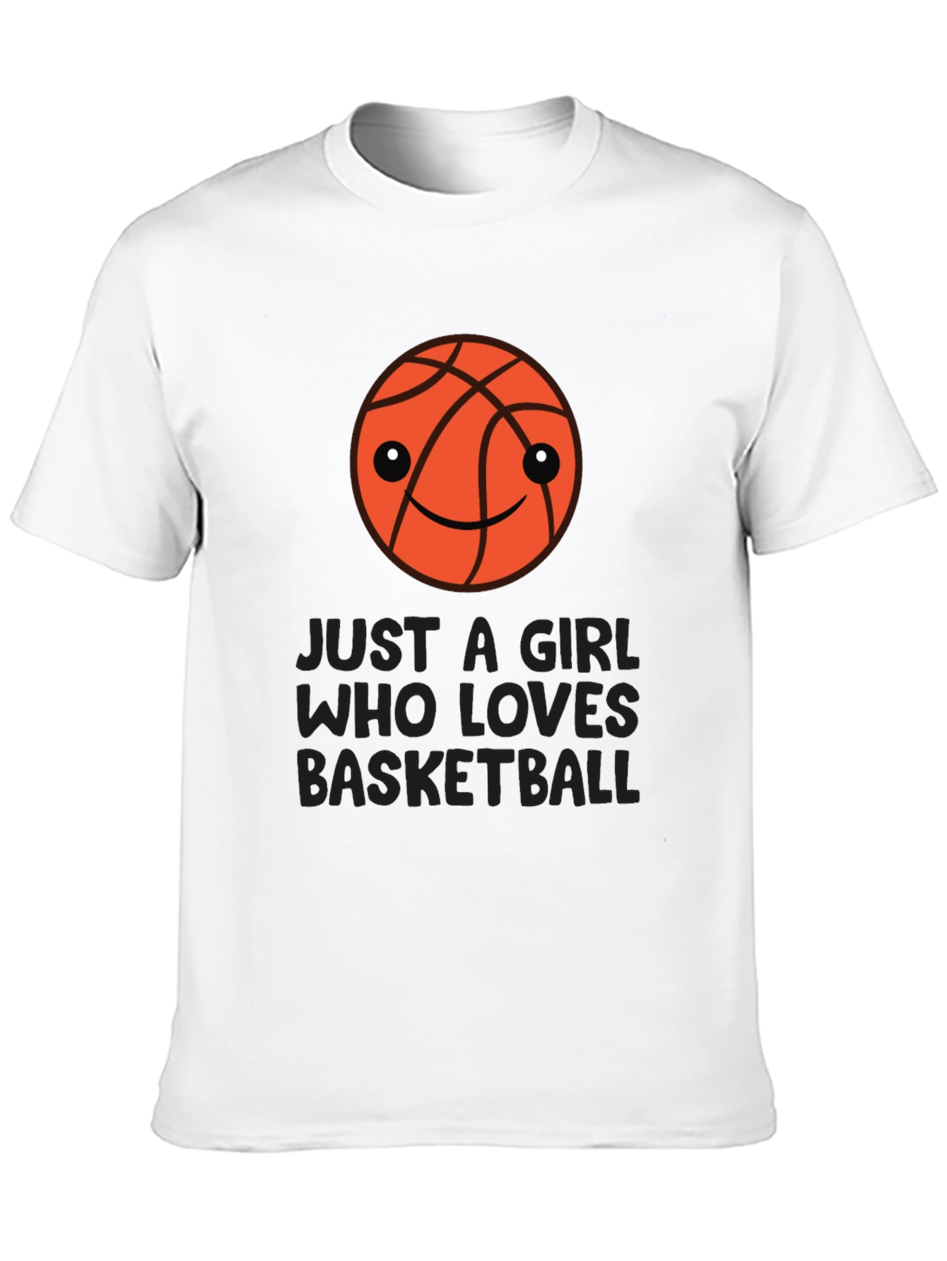 Black Just a Girl Who Loves Basketball T-Shirt view 10