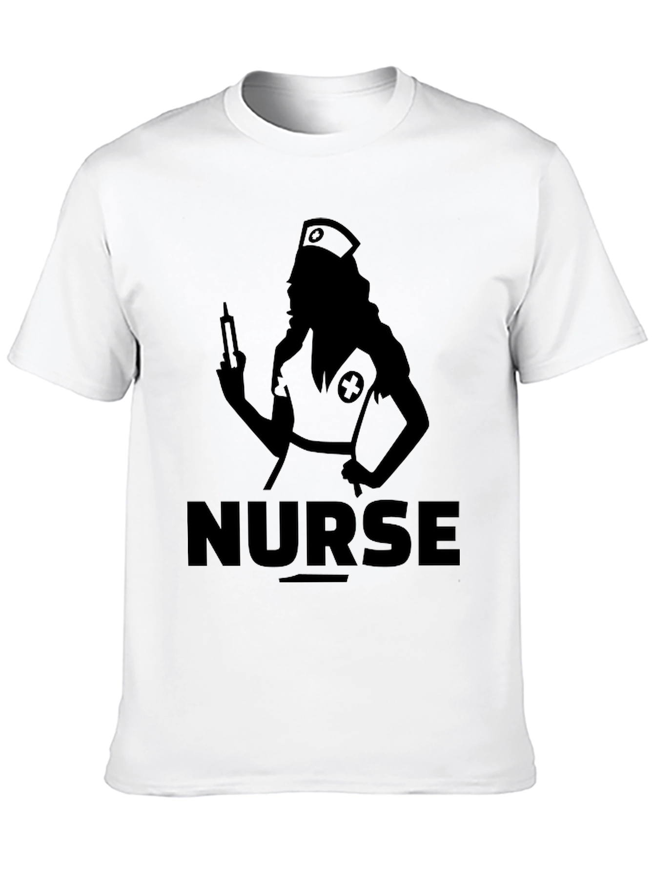Black Nurse Silhouette Graphic Tee - Classic Black view 10
