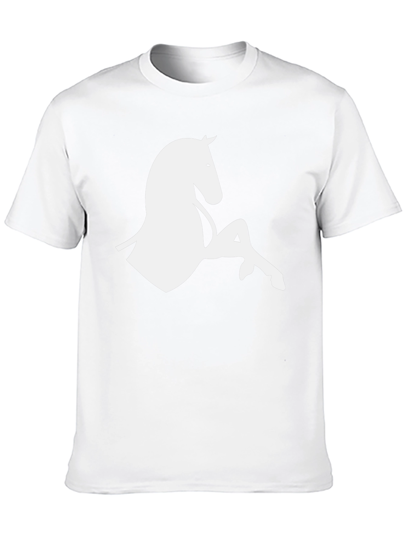 Black Horse Silhouette Graphic Black T-Shirt view 10