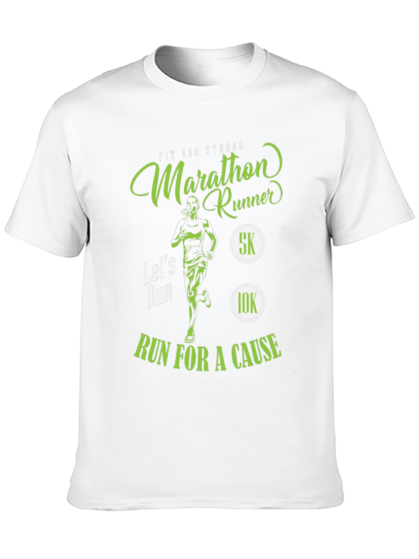 Black Marathon Runner T-Shirt - Run For A Cause! view 10