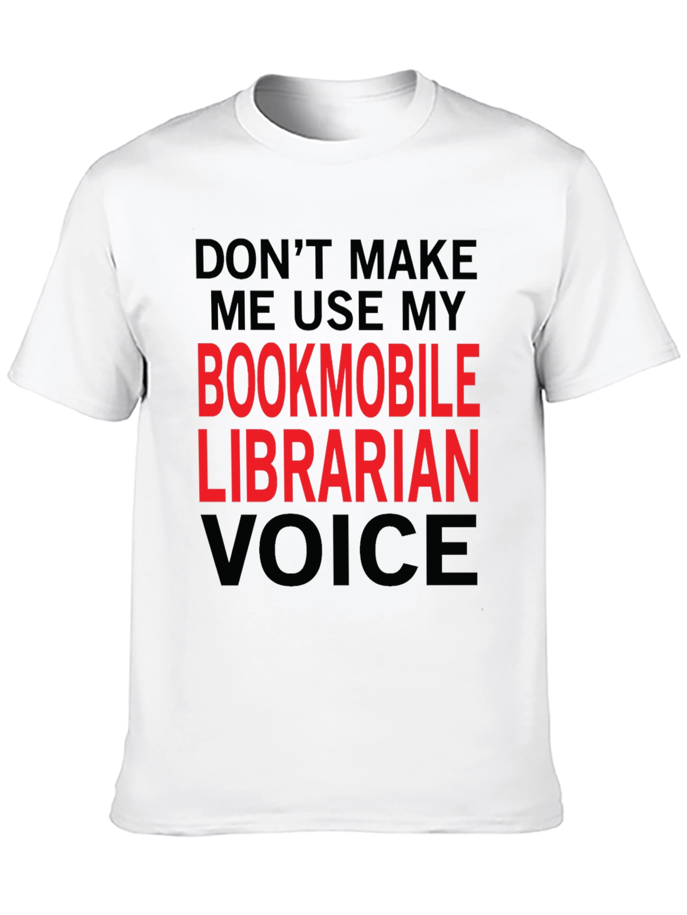 Black Bookmobile Librarian Voice T-Shirt view 10