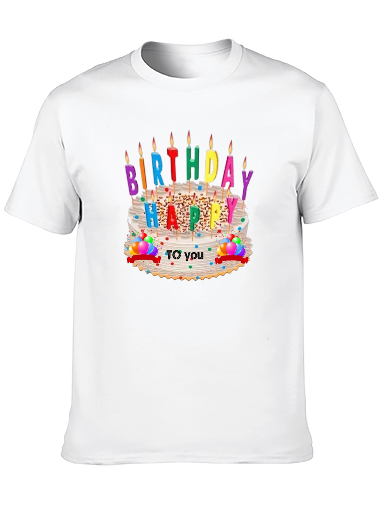 Black Birthday Cake Graphic T-Shirt view 10
