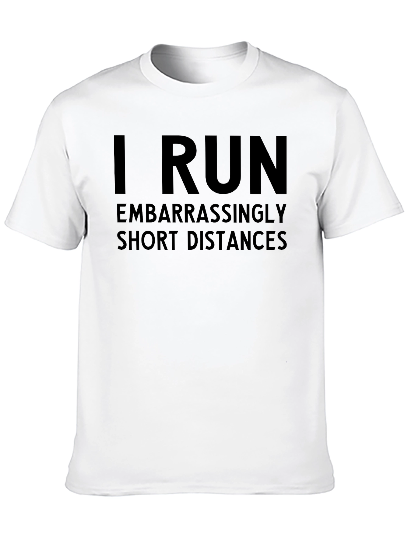 Black Funny Running T-Shirt - Short Distances view 10