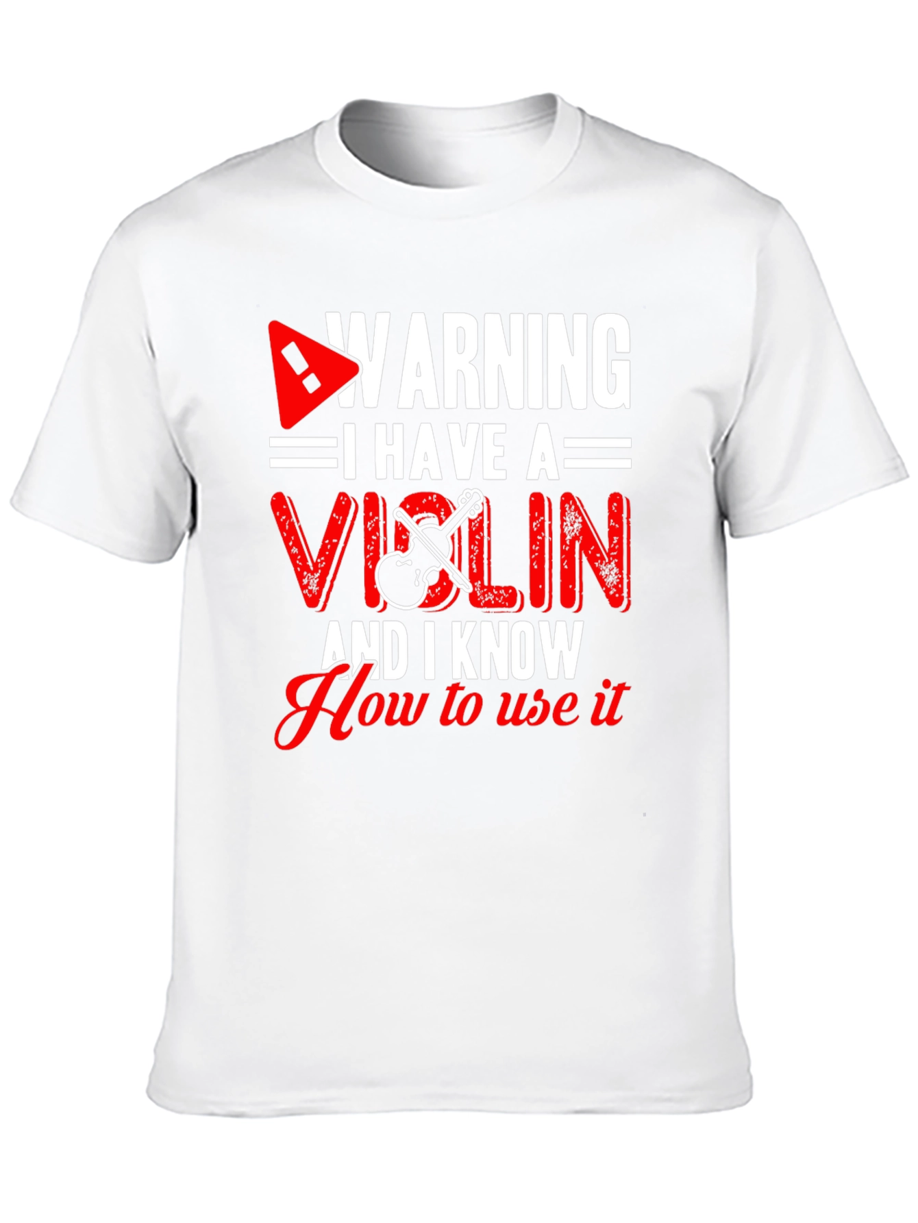 Black Warning I Have A Violin Funny T-Shirt view 10