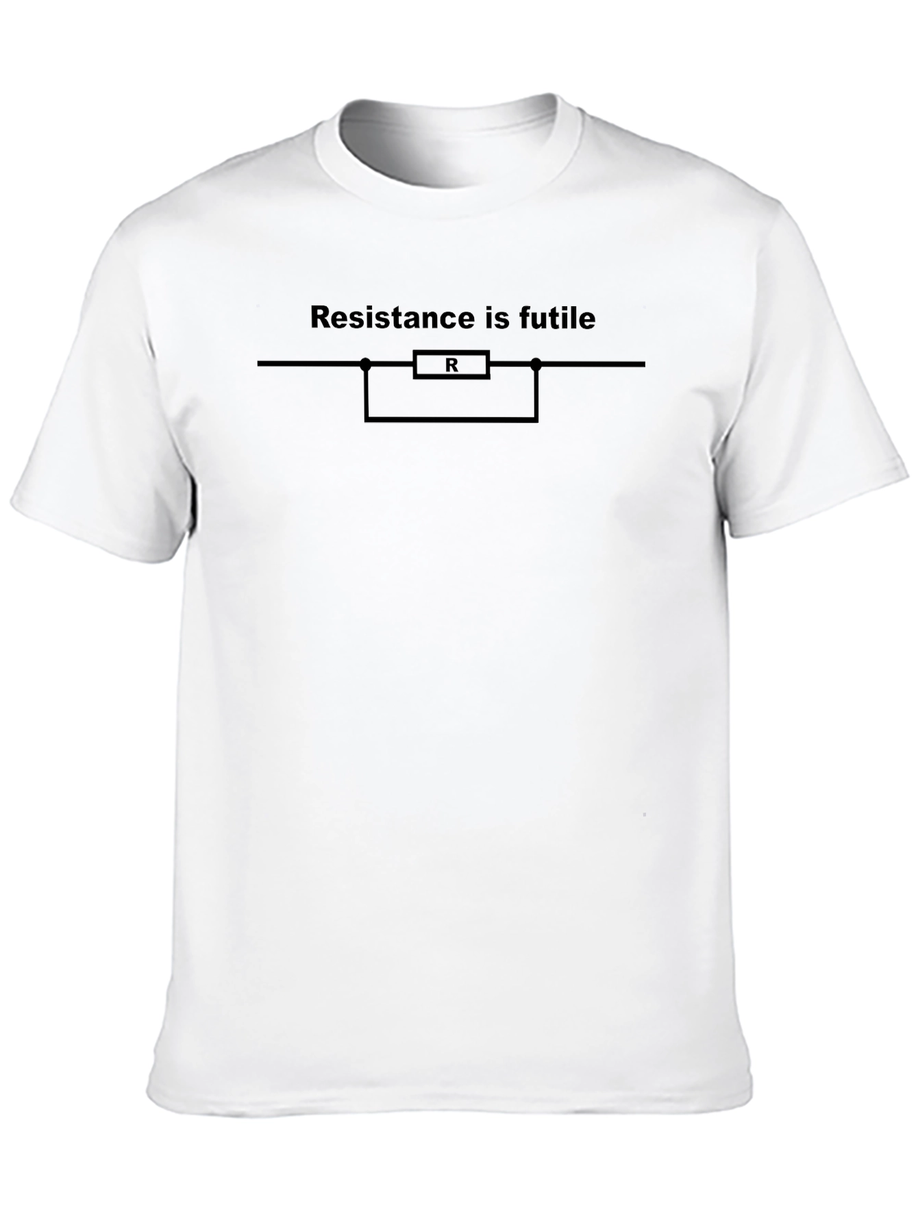 Black Resistance is Futile T-Shirt - Geeky Electronics Humor Tee view 10