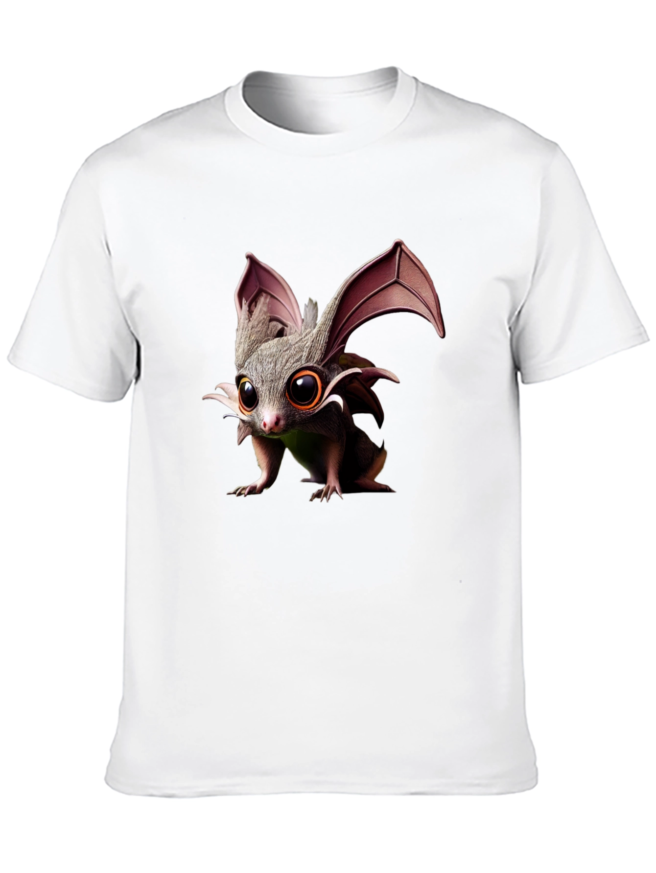 Black Cute Bat T-Shirt - Unisex Black Tee view 10