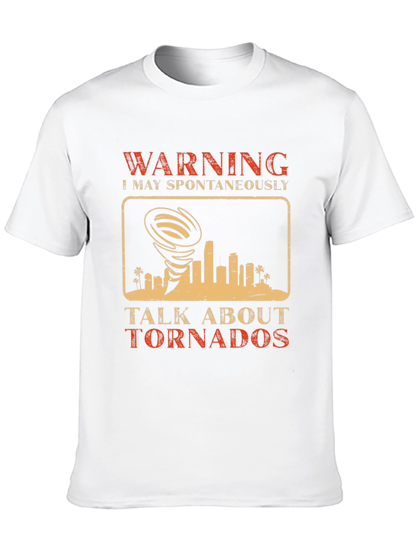 Black Warning May Spontaneously Talk About Tornados T-Shirt view 10