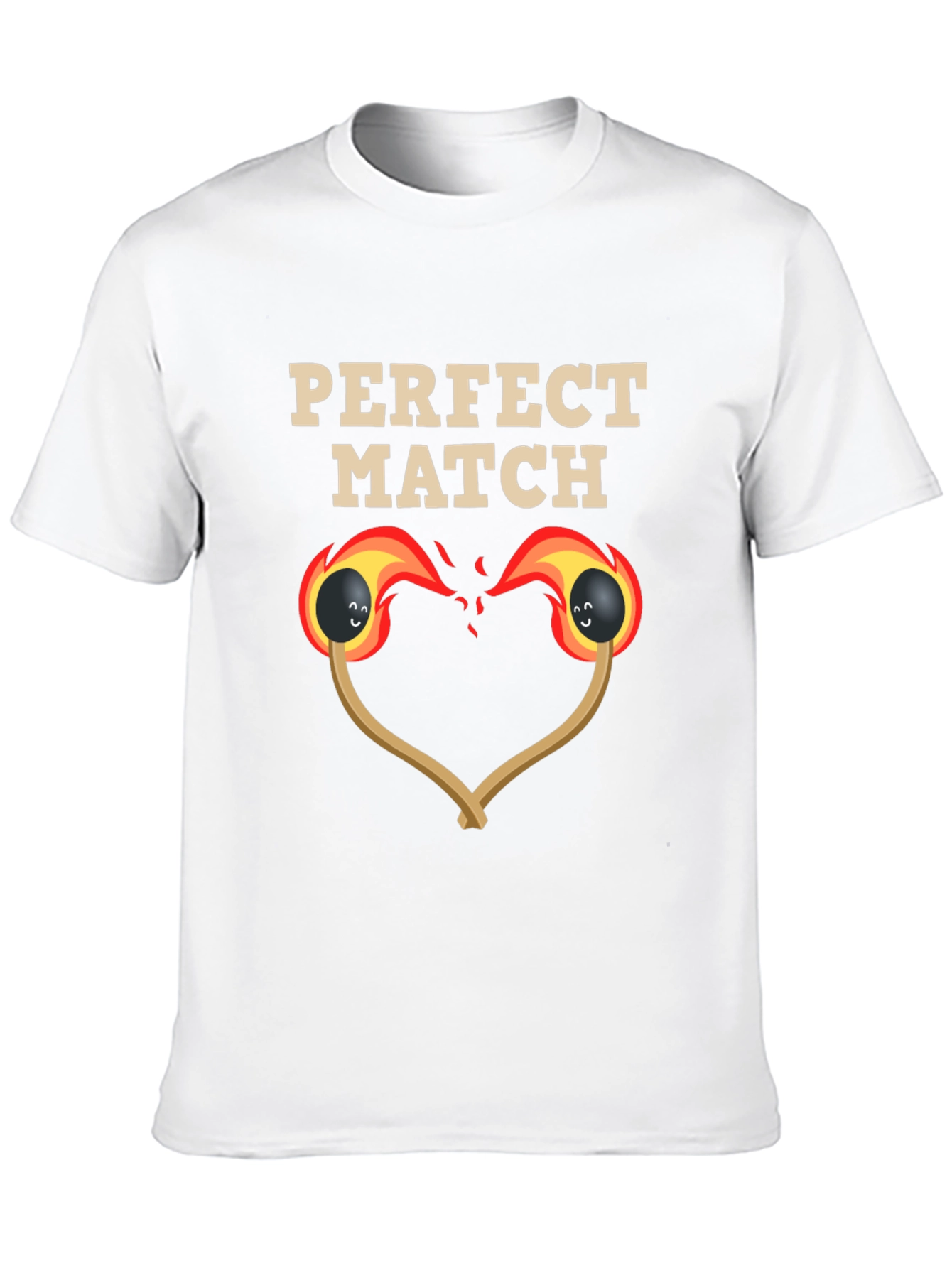 Black Perfect Match T-Shirt Funny Couples Tee view 10