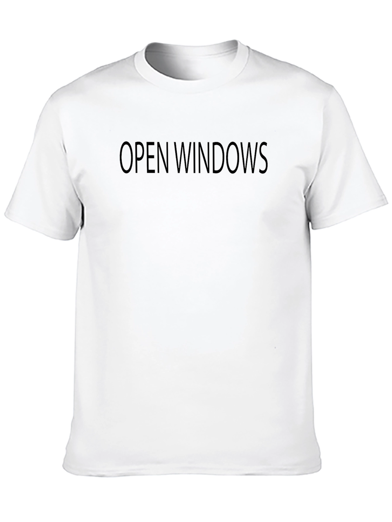Black Open Windows Black T-Shirt - Modern Design view 10