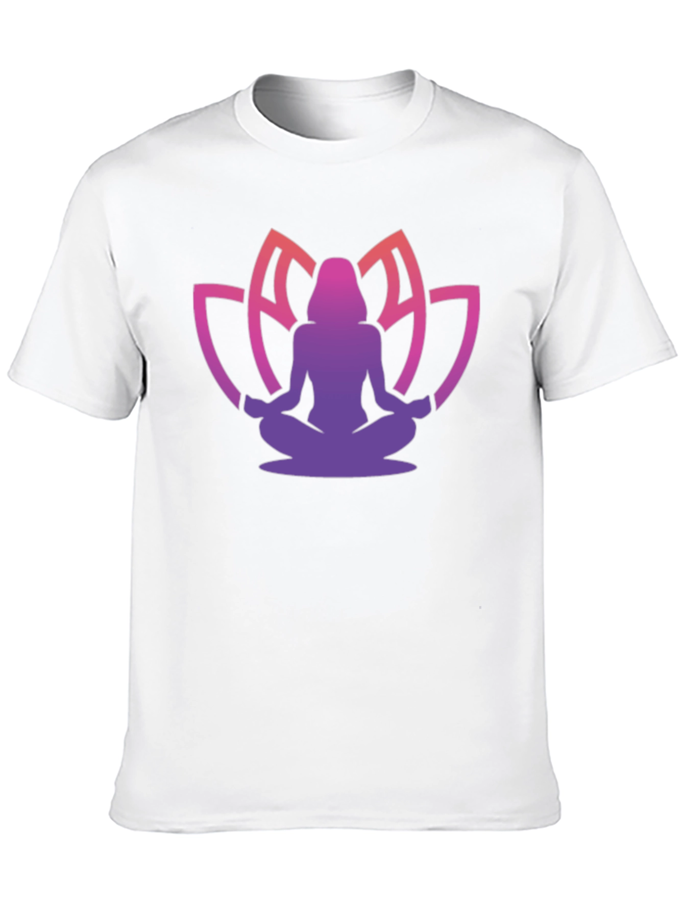 Black Meditative Lotus T-Shirt - Black view 10