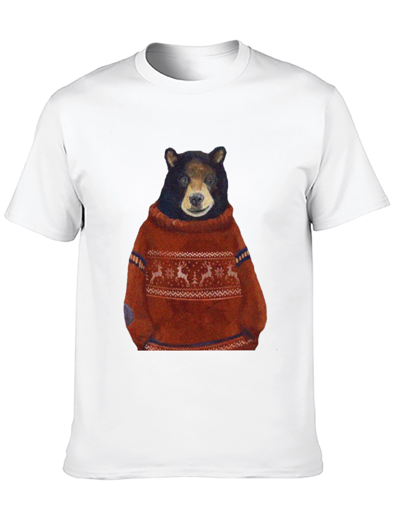 Black Bear in Sweater Graphic T-Shirt - Unique Design view 10