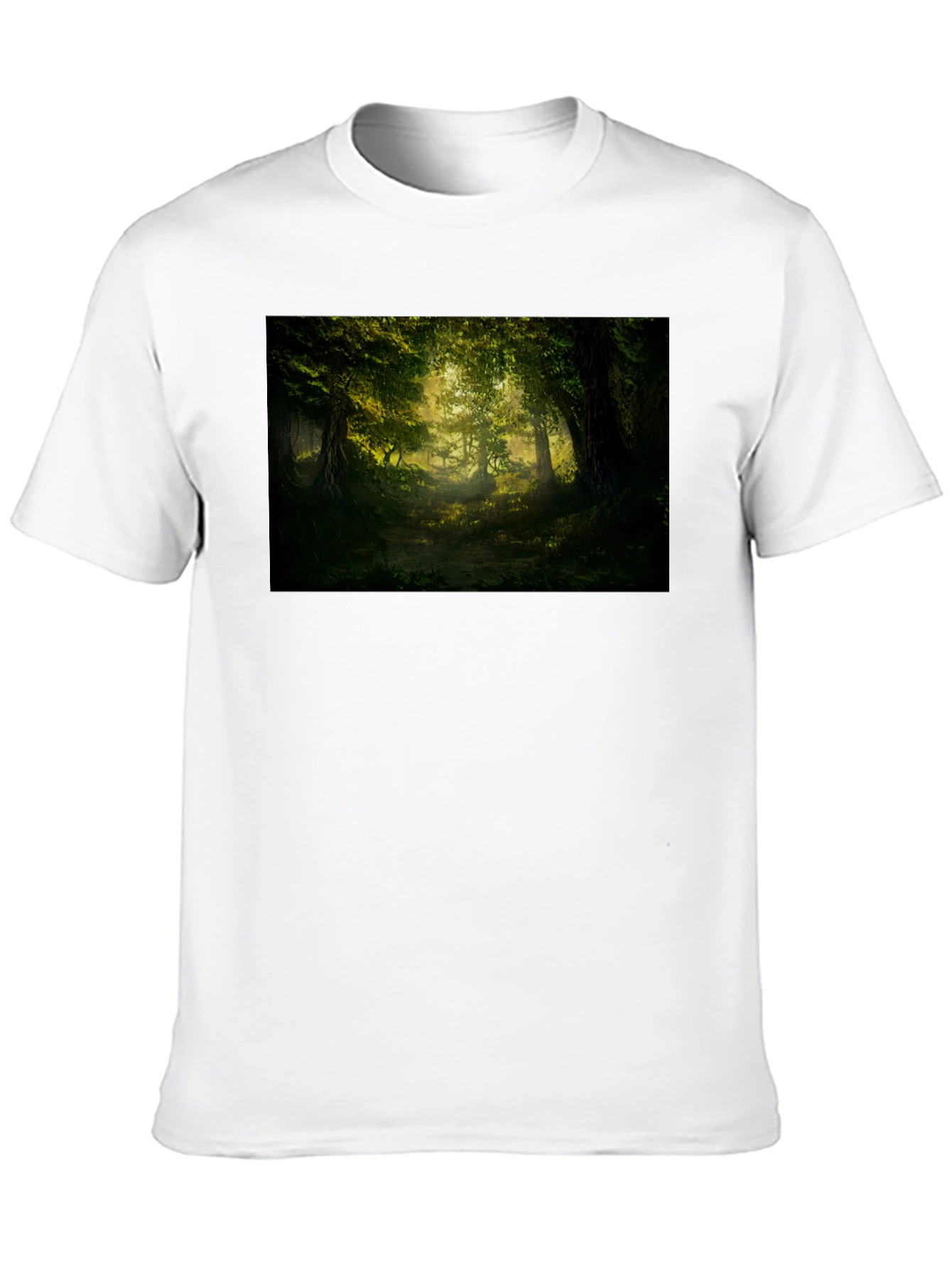 Black Enchanted Forest Graphic Tee - Nature Lover's Shirt view 10