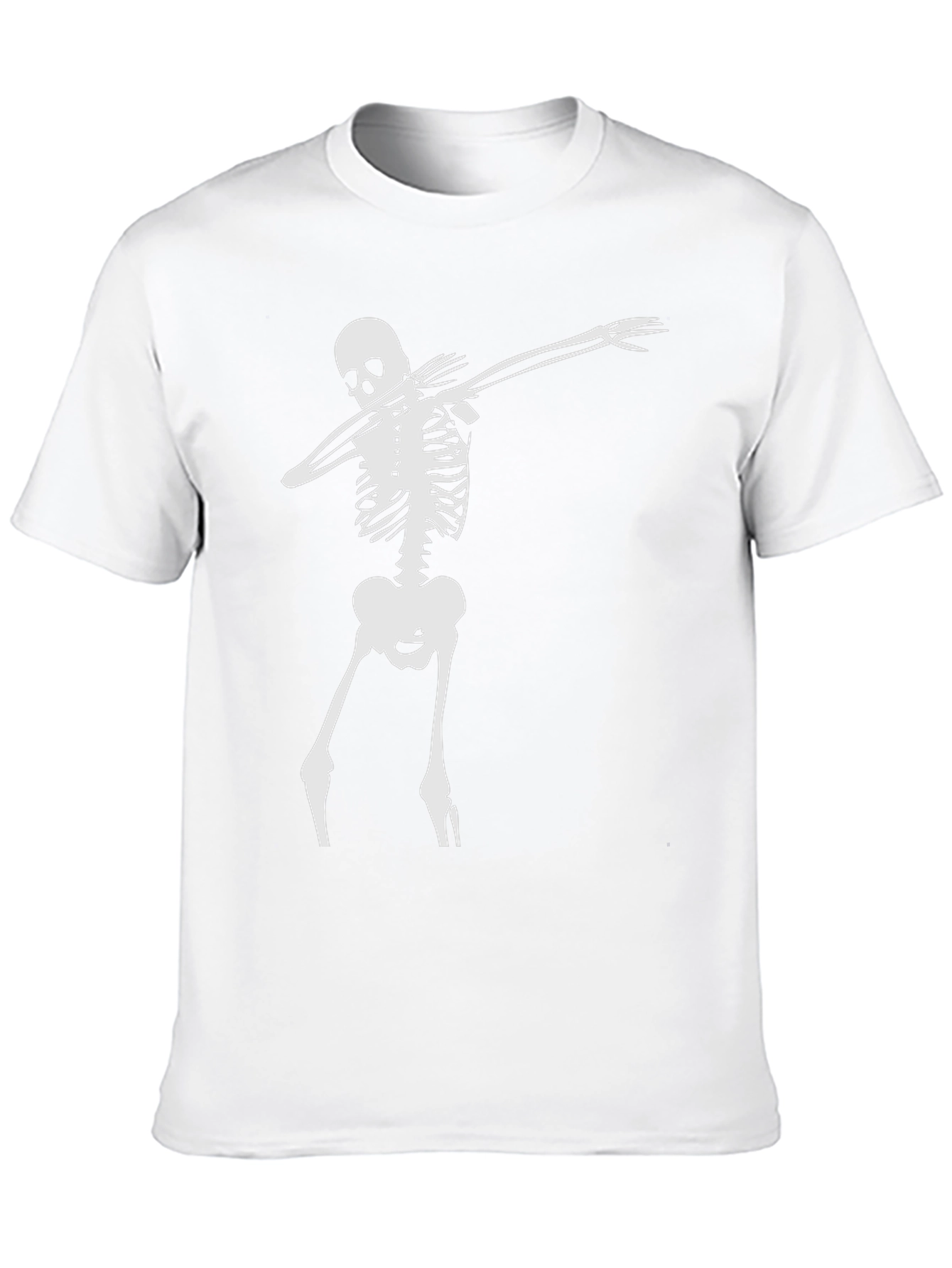 Black Skeleton Dabbing Tee - Black Graphic T-Shirt view 10