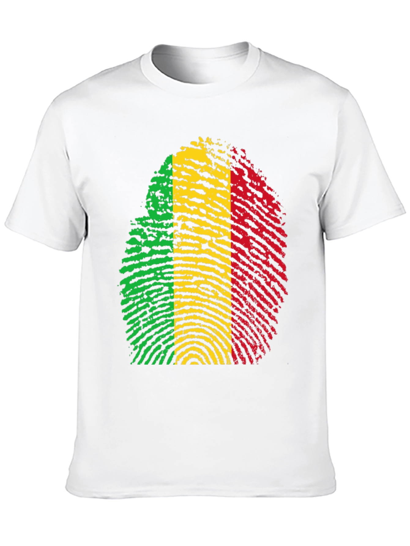 Black Rasta Fingerprint Graphic T-Shirt - Black view 10