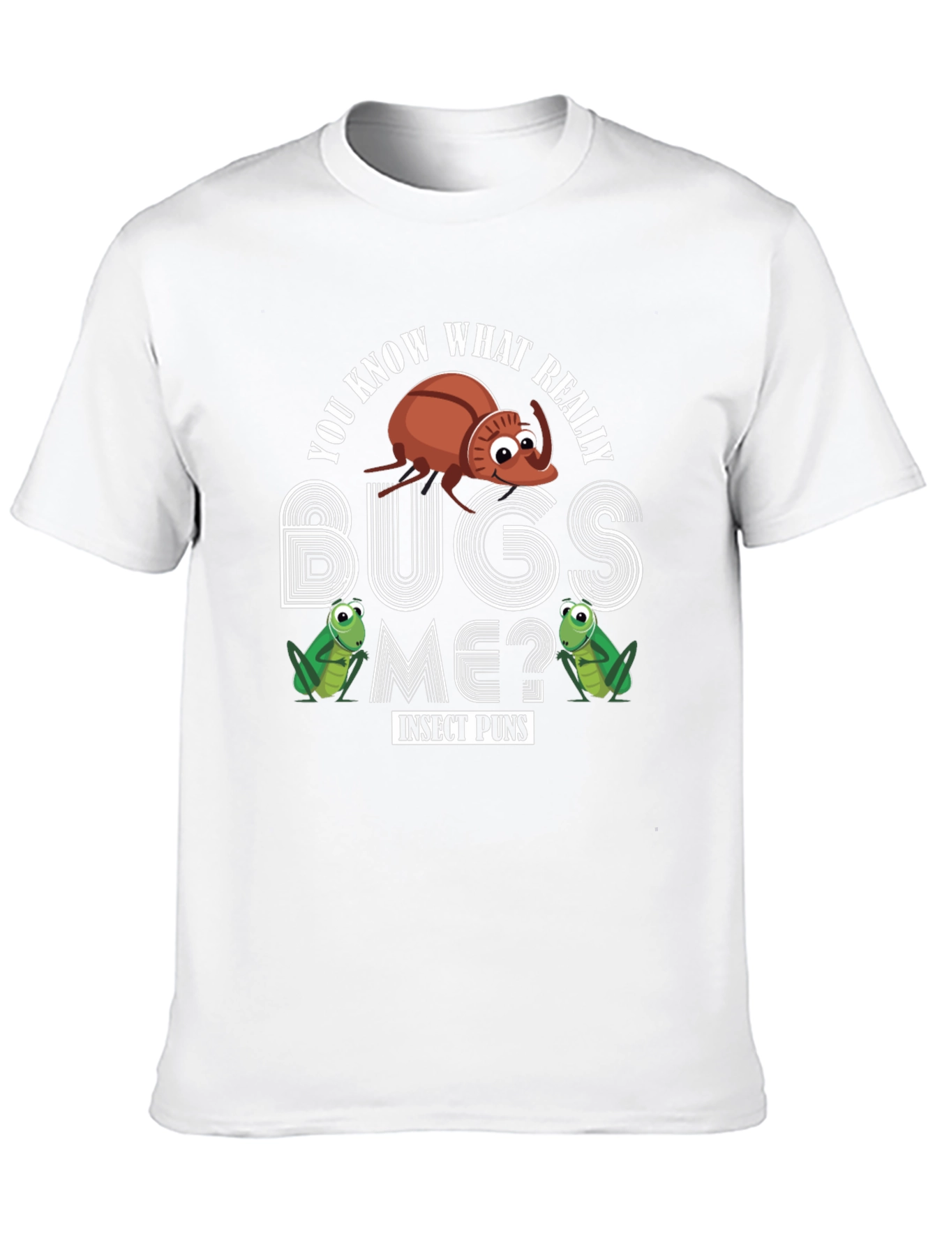 Black Insect Puns Graphic Tee - Bugs Me? view 10
