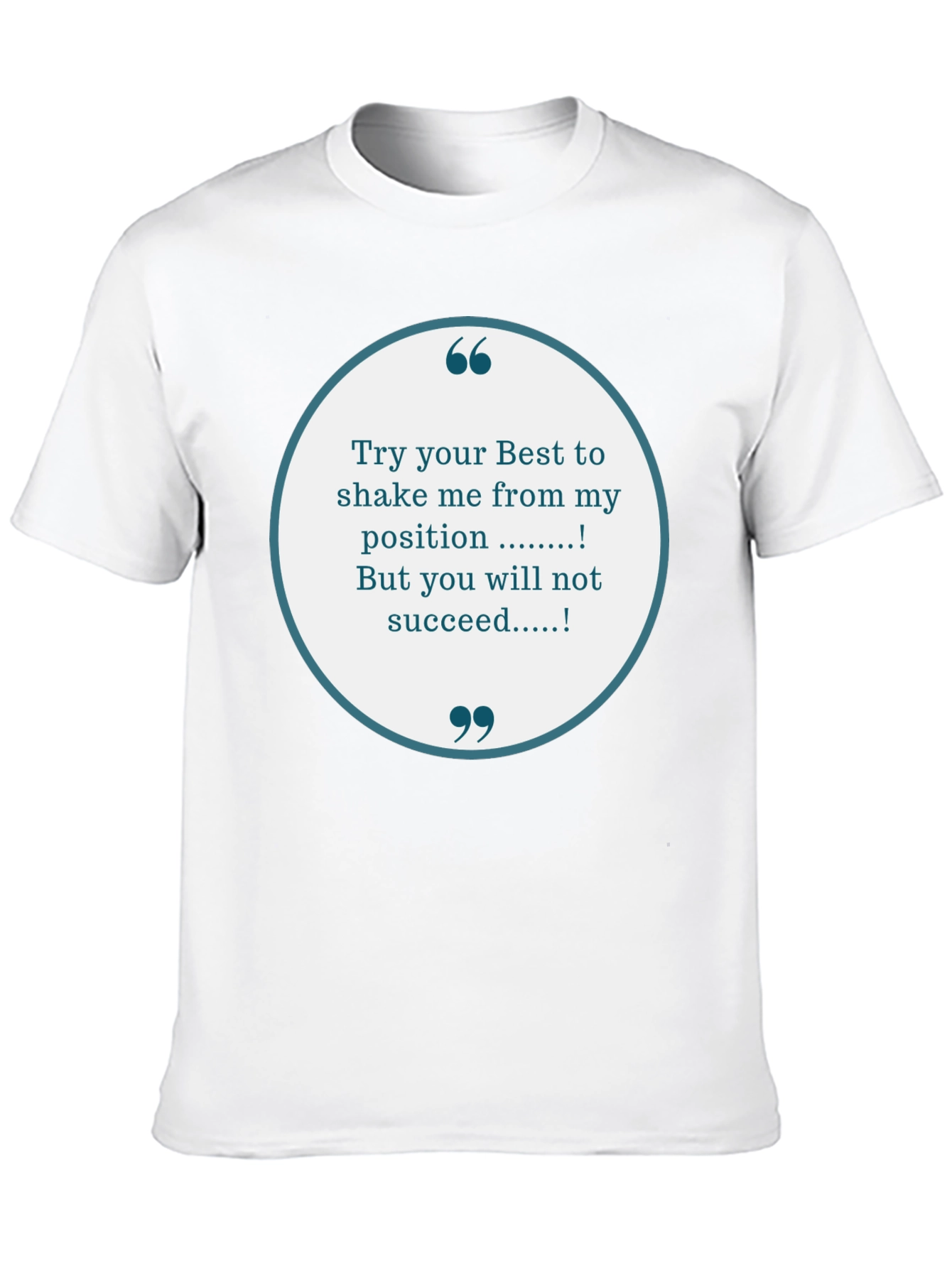 Black Motivational T-Shirt: 'Try Your Best' view 10