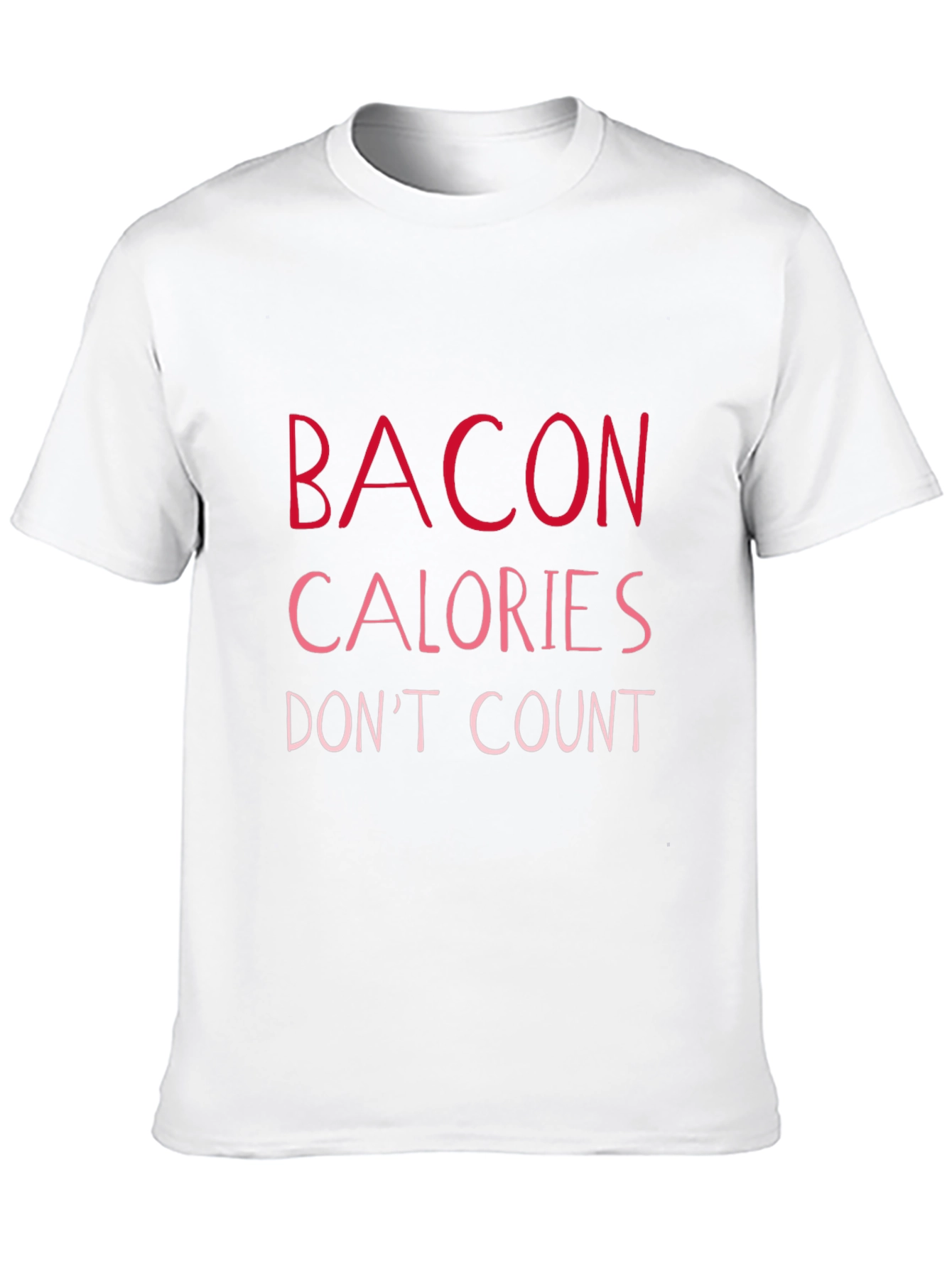Black Bacon Calories Don't Count T-Shirt - Funny Foodie Tee view 10