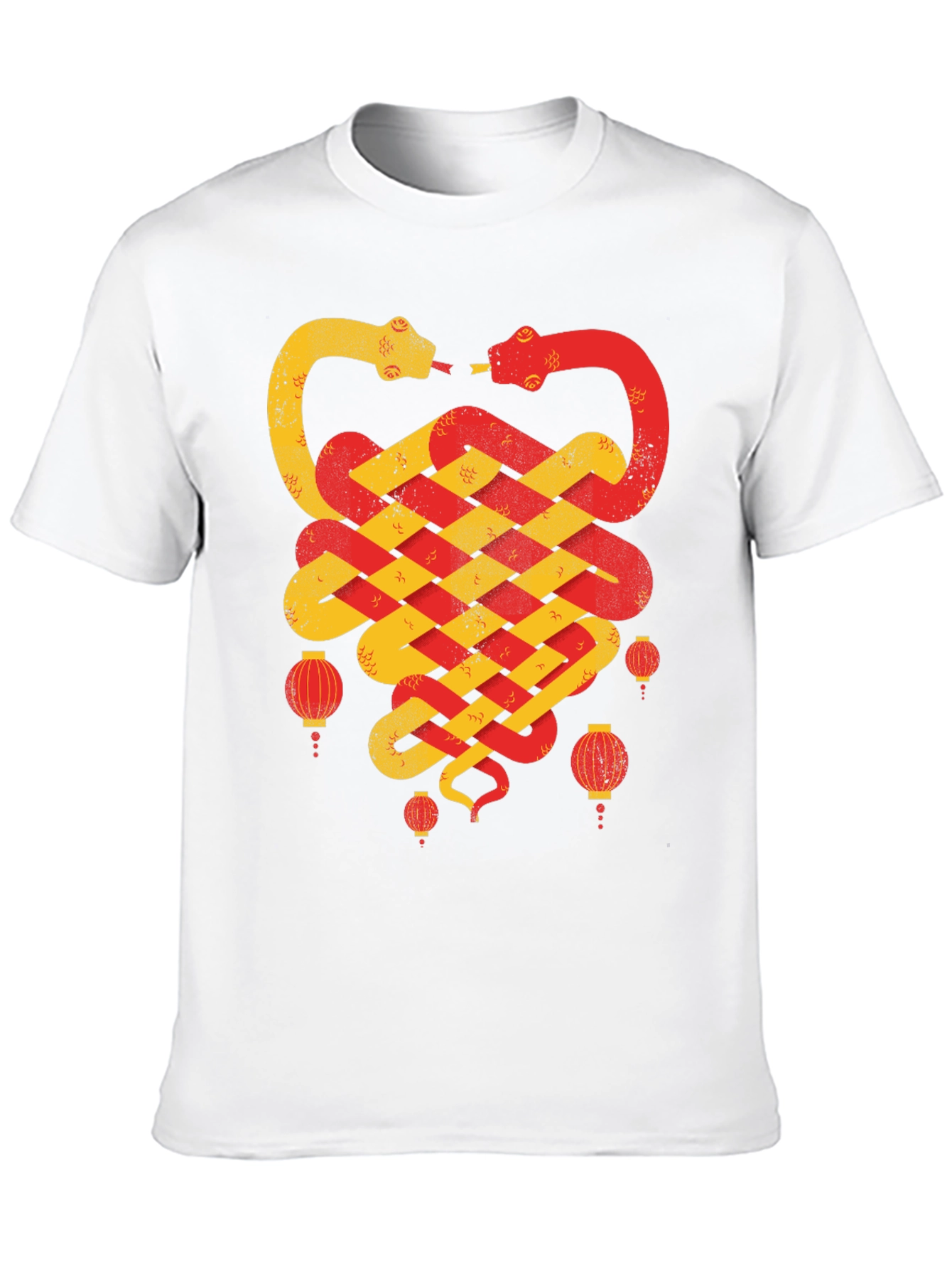 Black Chinese New Year Snake Lantern T-Shirt view 10