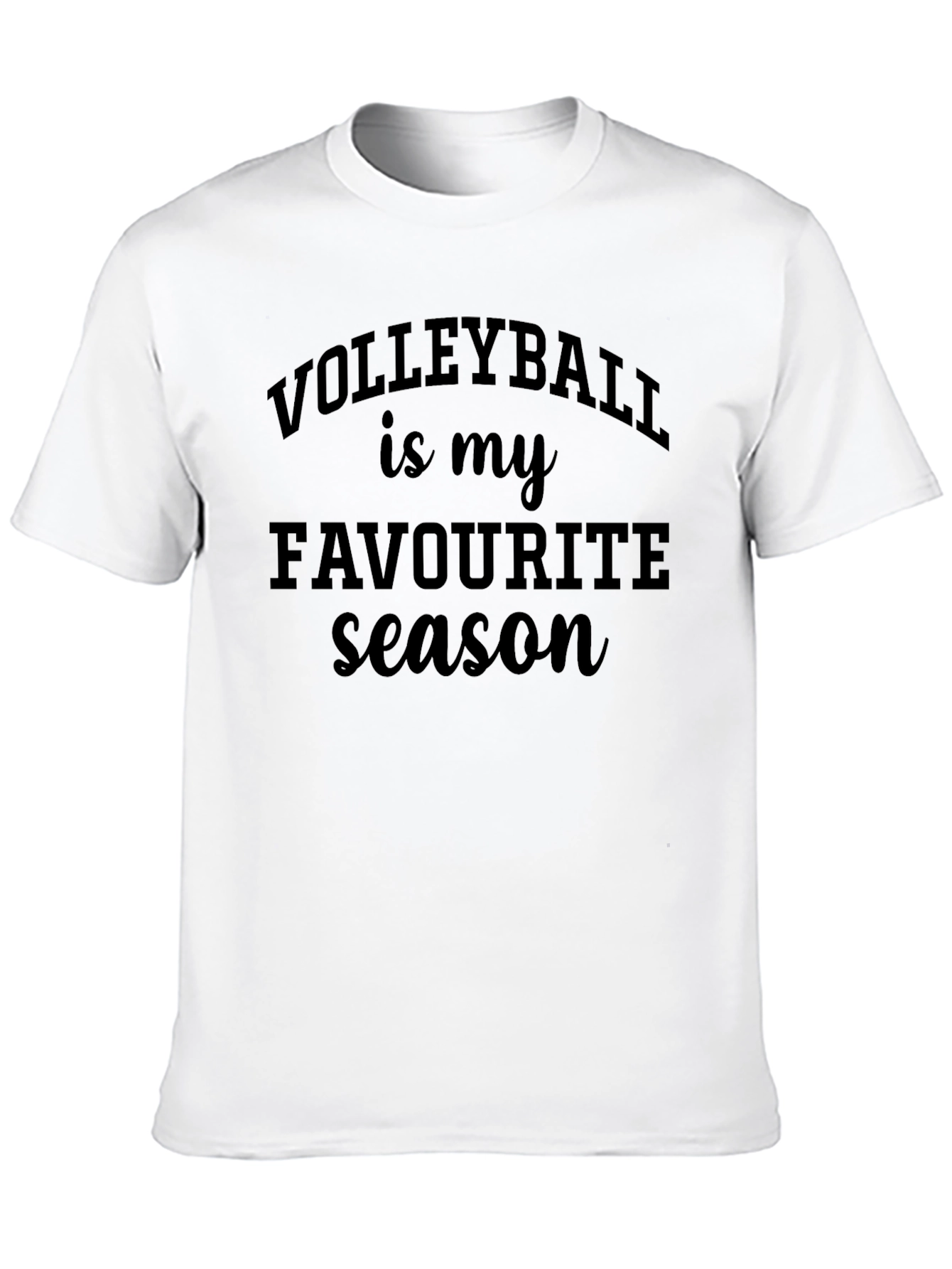 Black Volleyball Favorite Season Graphic Tee - Unisex view 10