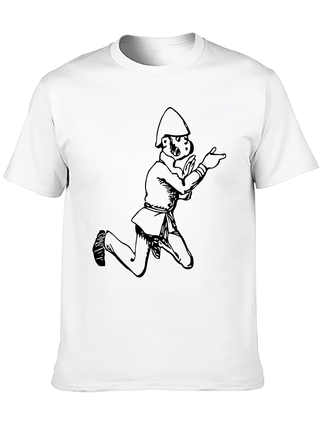 Black Sketch Art Graphic Print Tee - Black view 10