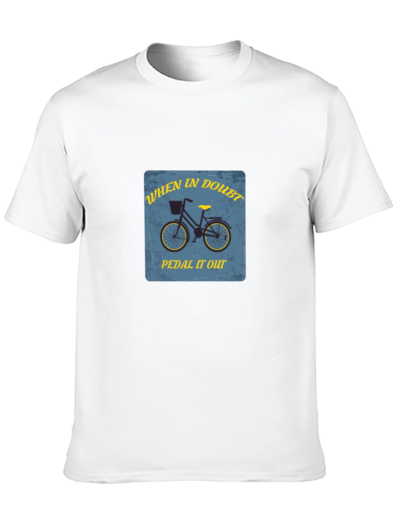 Black When In Doubt Pedal It Out Black T-Shirt view 10